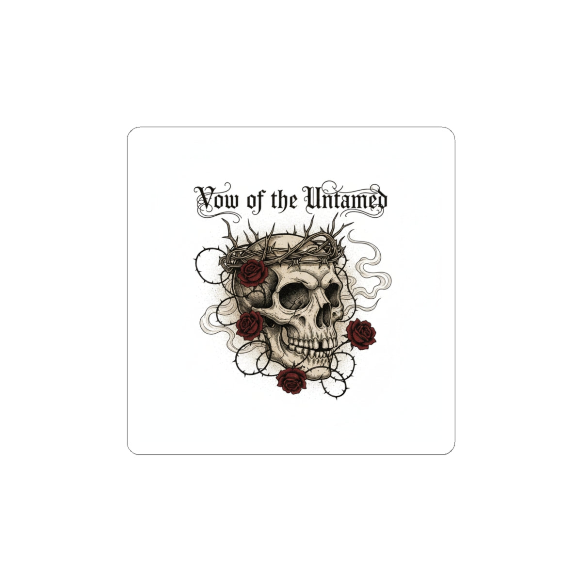 Western Skull & Roses Kiss-Cut Stickers | Western-Gothic, Gothic Americana