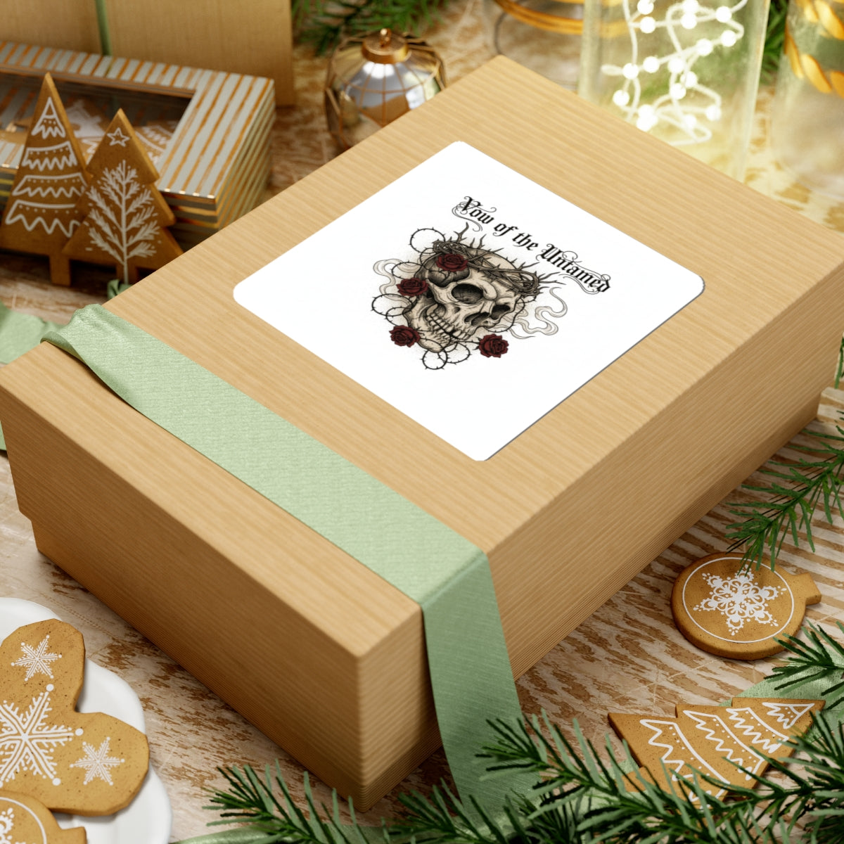 Western Skull & Roses Kiss-Cut Stickers | Western-Gothic, Gothic Americana