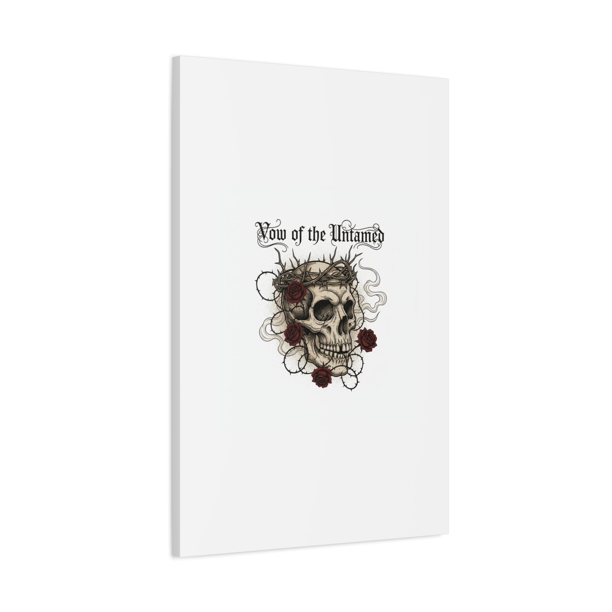 Vow of the Untamed Skull Canvas | western skull art, gothic Americana