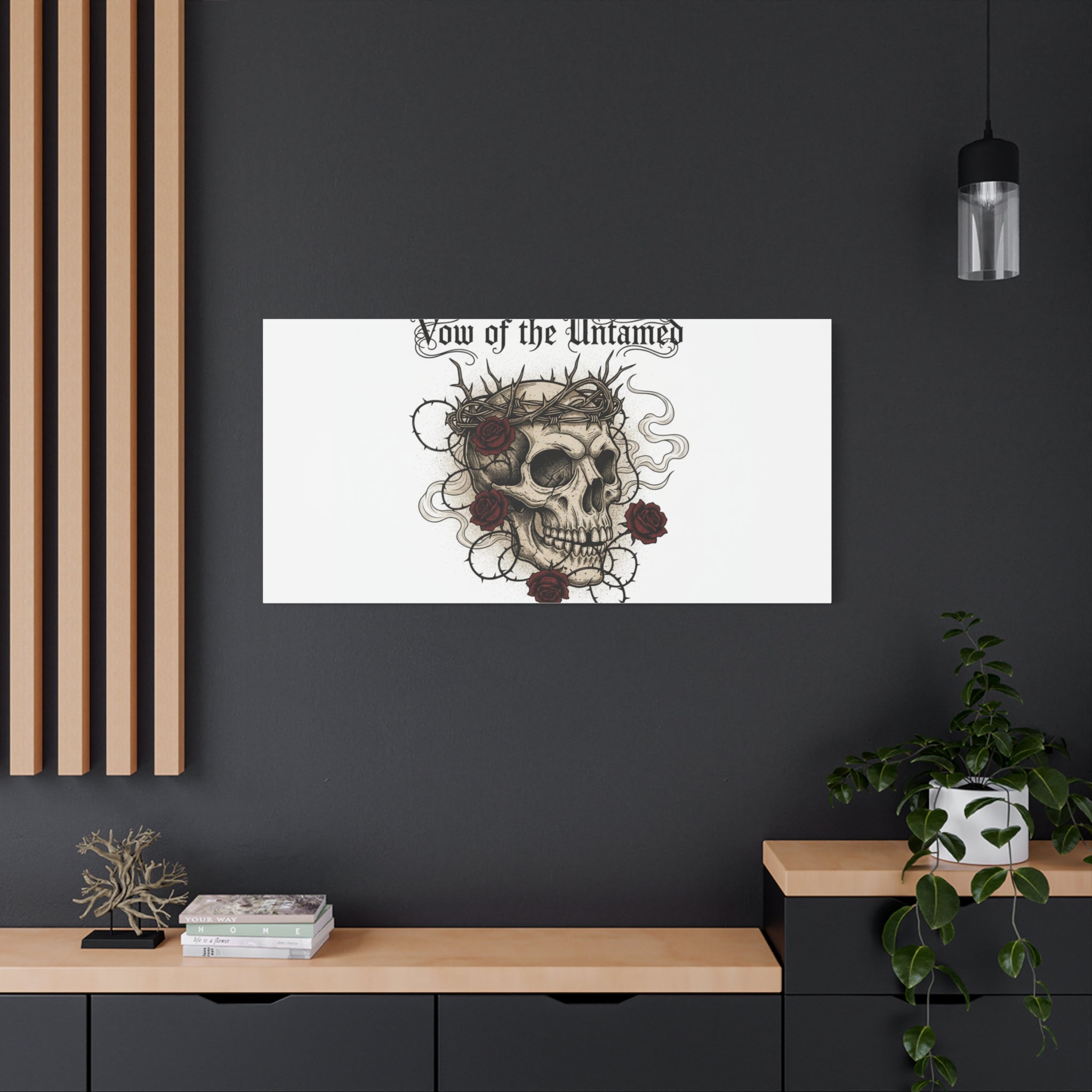 Vow of the Untamed Skull Canvas | western skull art, gothic Americana