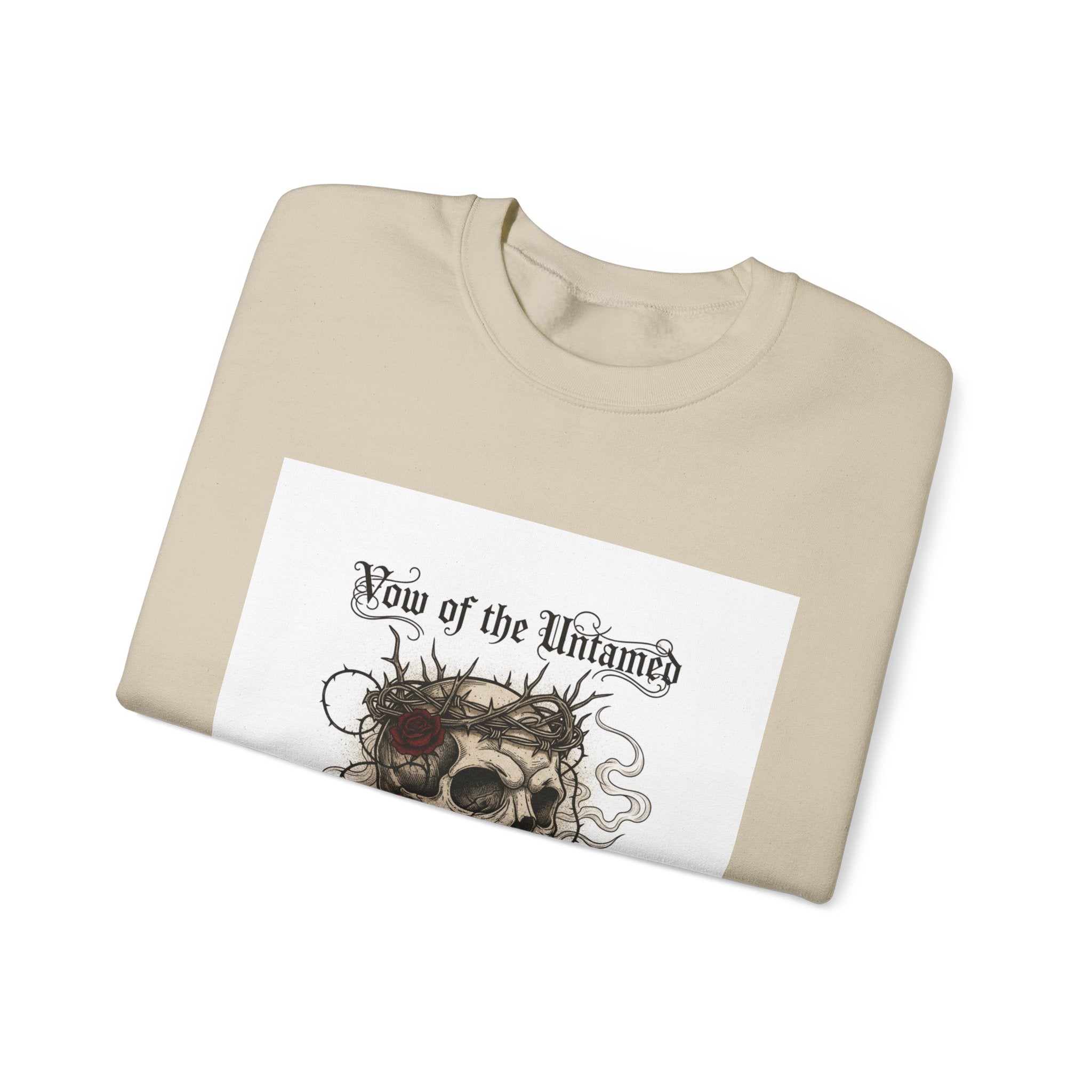 Western Skull Art Crewneck, cowboy horror shirt, gothic Americana