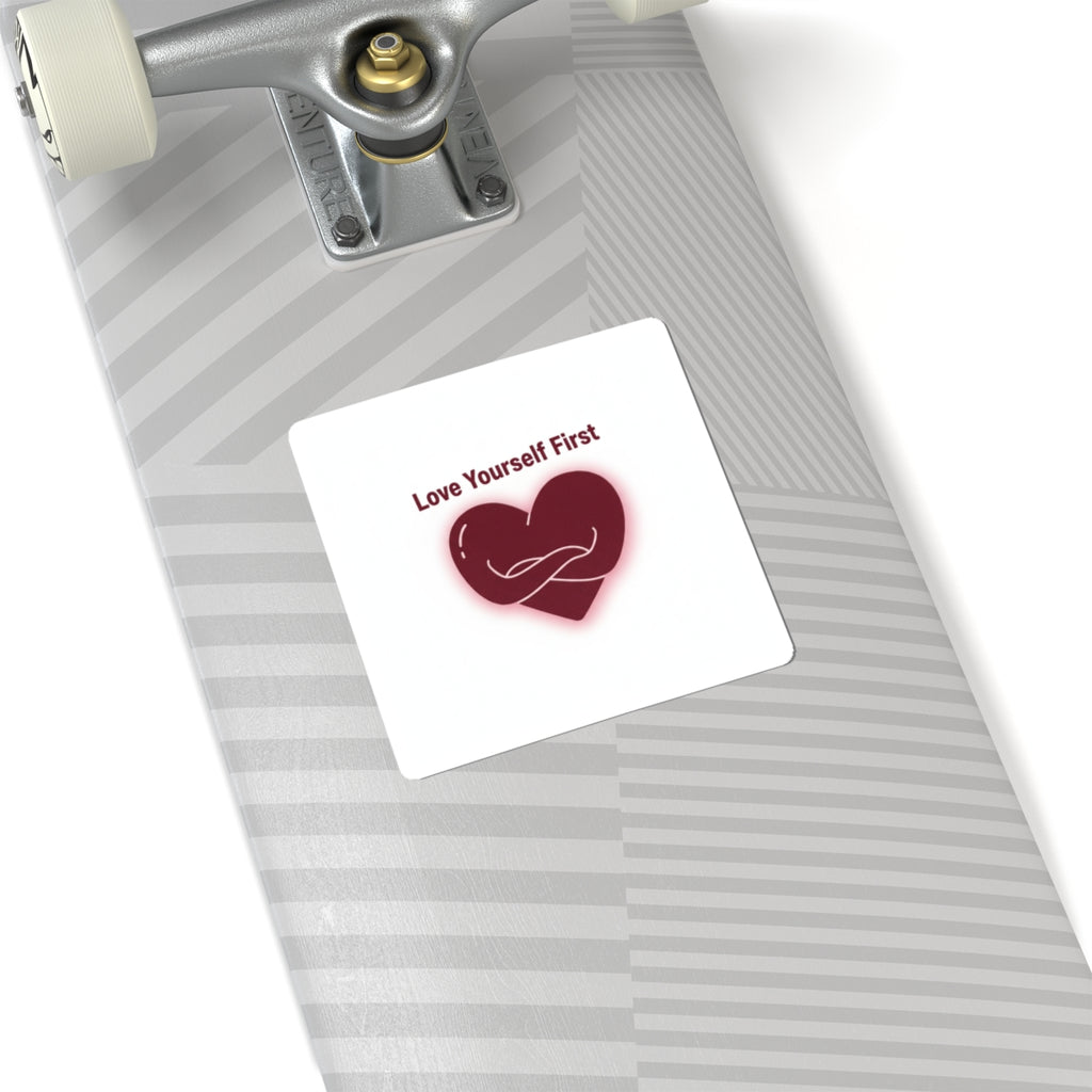 Love Yourself First Sticker | anti love, edgy heart decal