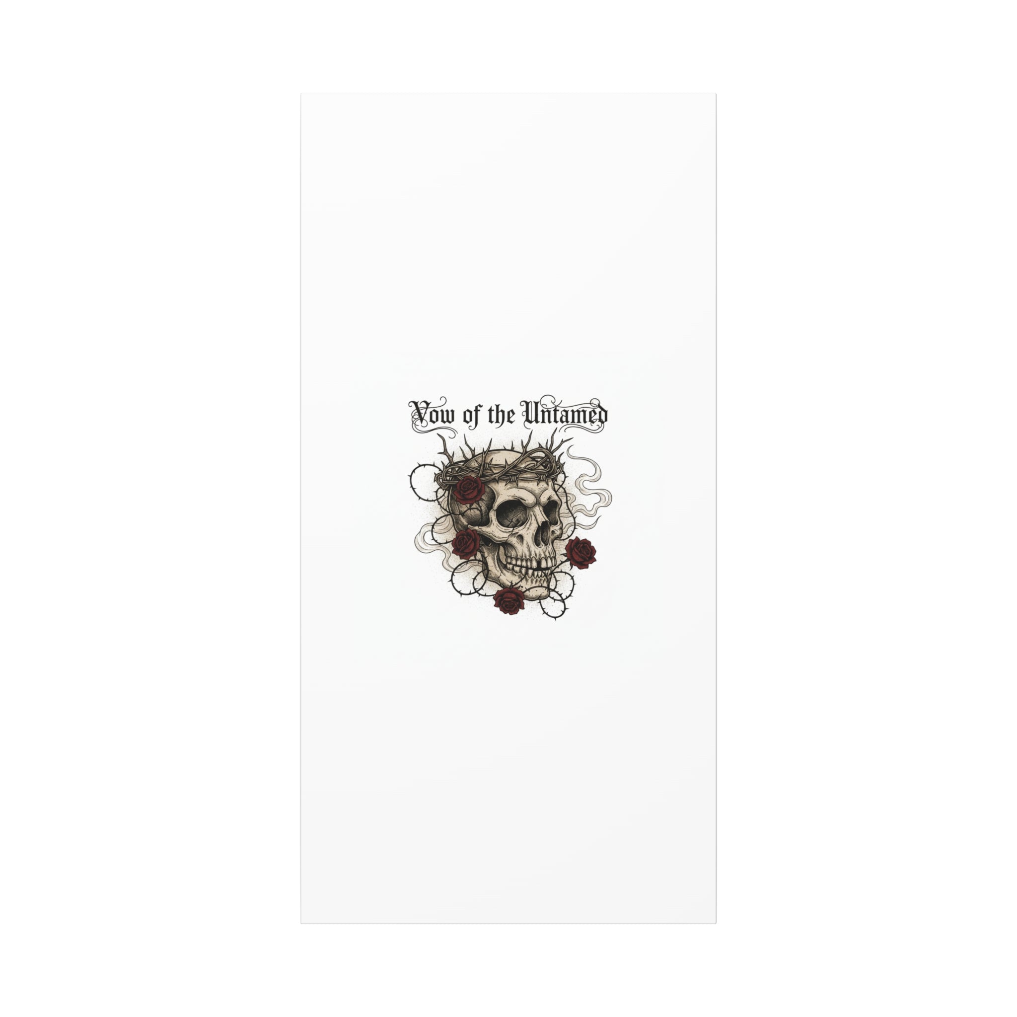 Vow of the Untamed Skull Canvas | western skull art, gothic Americana