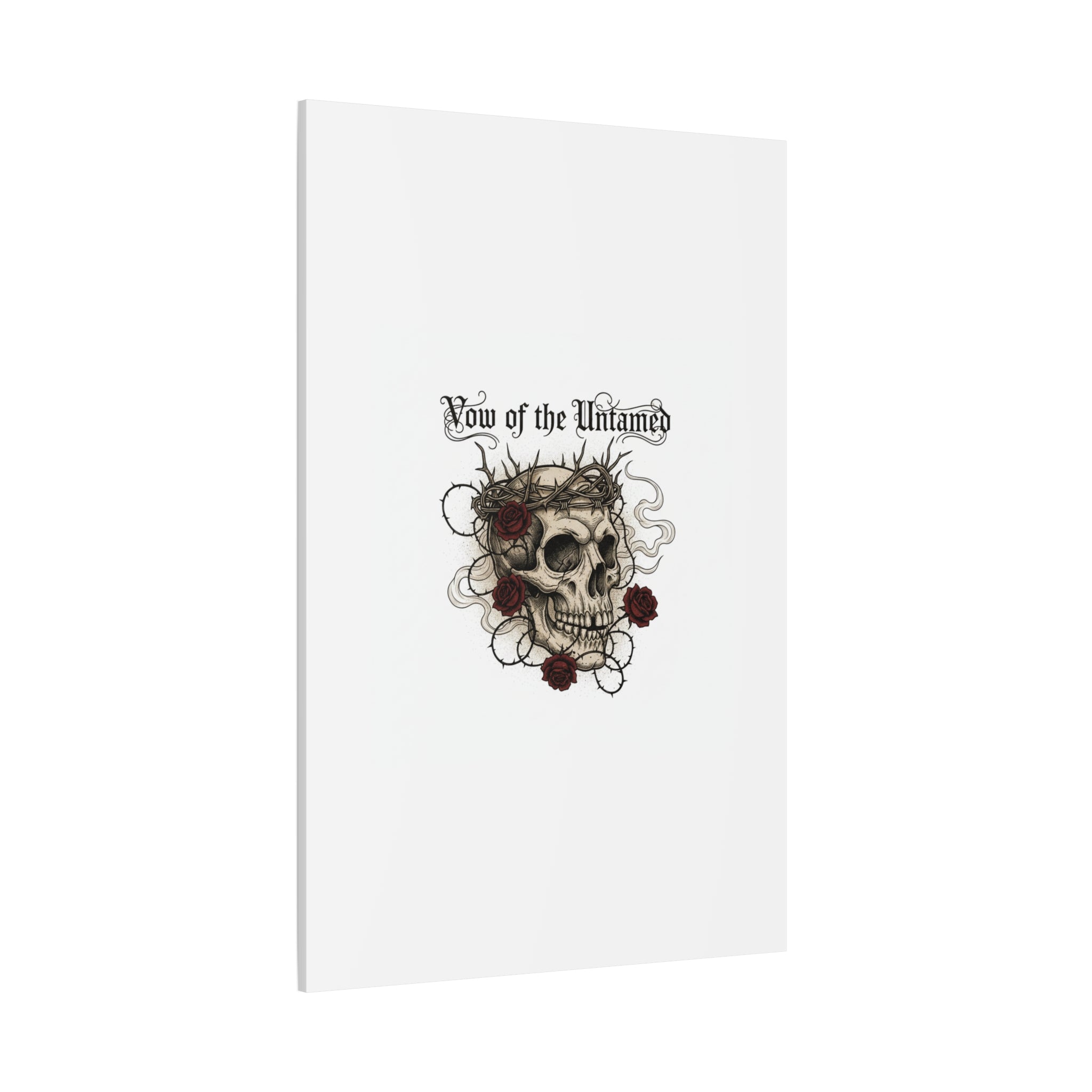 Vow of the Untamed Skull Canvas | western skull art, gothic Americana