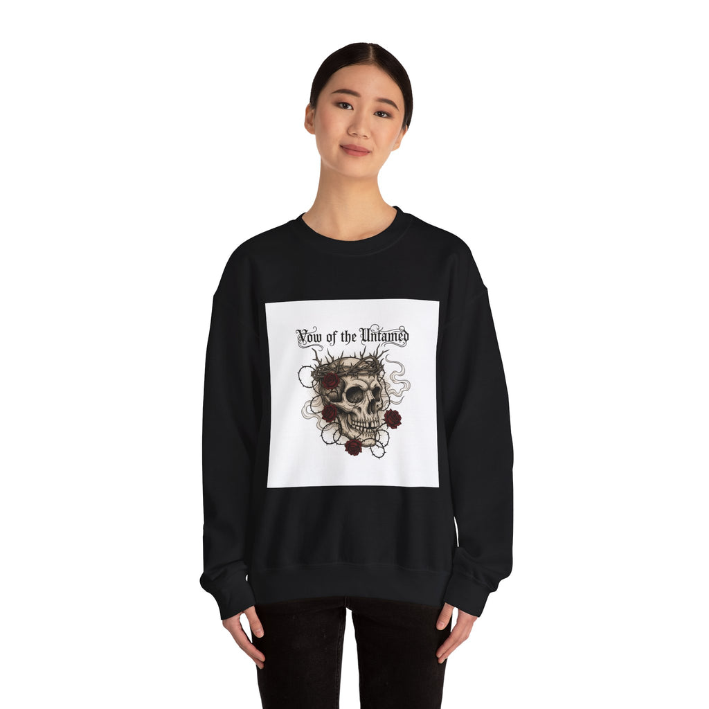 Western Skull Art Crewneck, cowboy horror shirt, gothic Americana