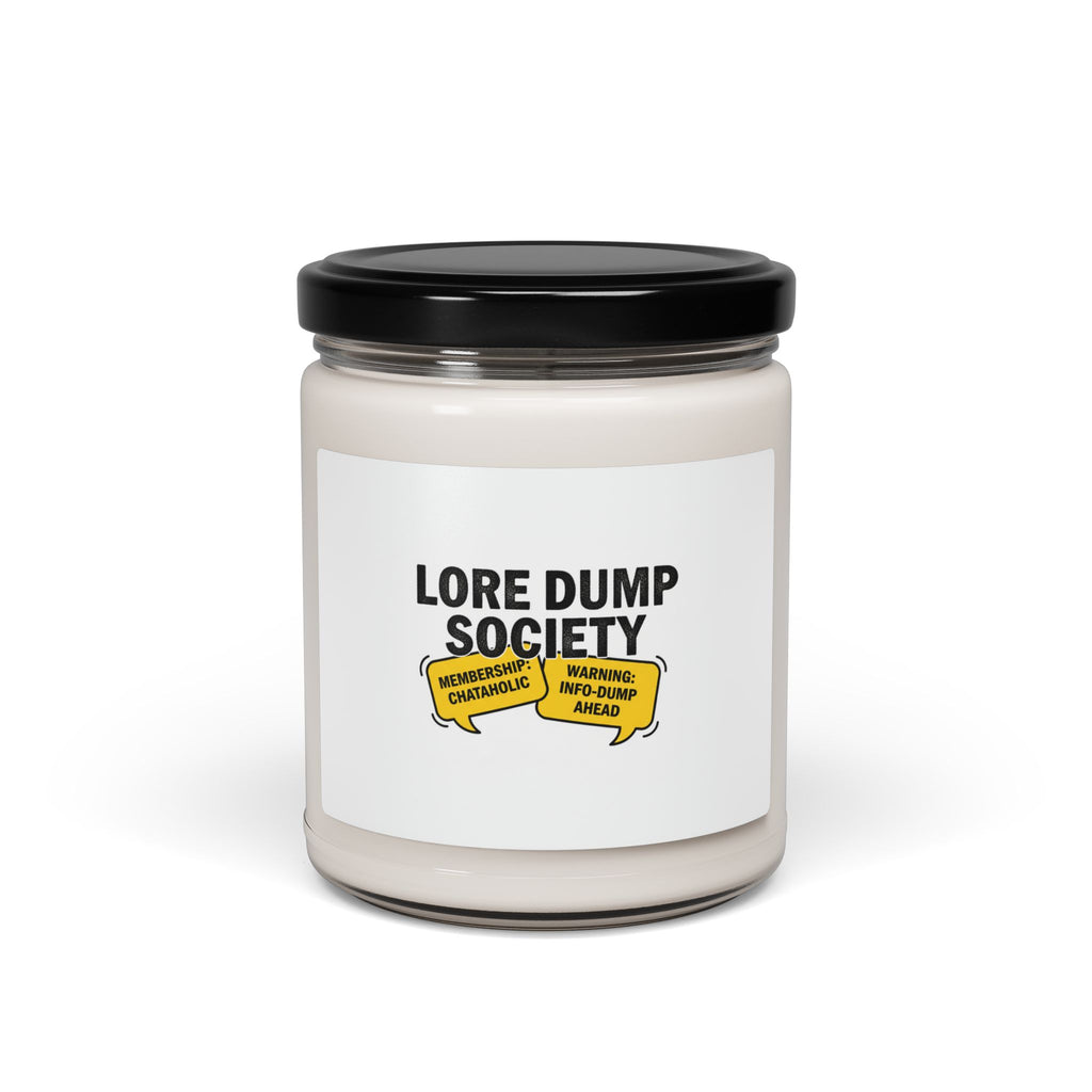 Lore Dump Society Candle | Scented Soy Candle, Warning Sign Label