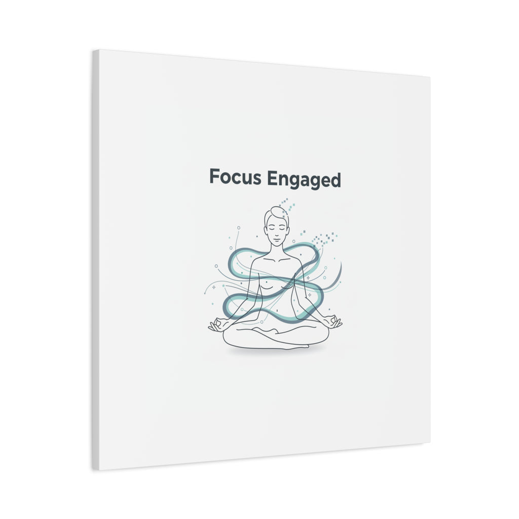 Focus Engaged Canvas, flow state poster | productivity art, ADHD merch