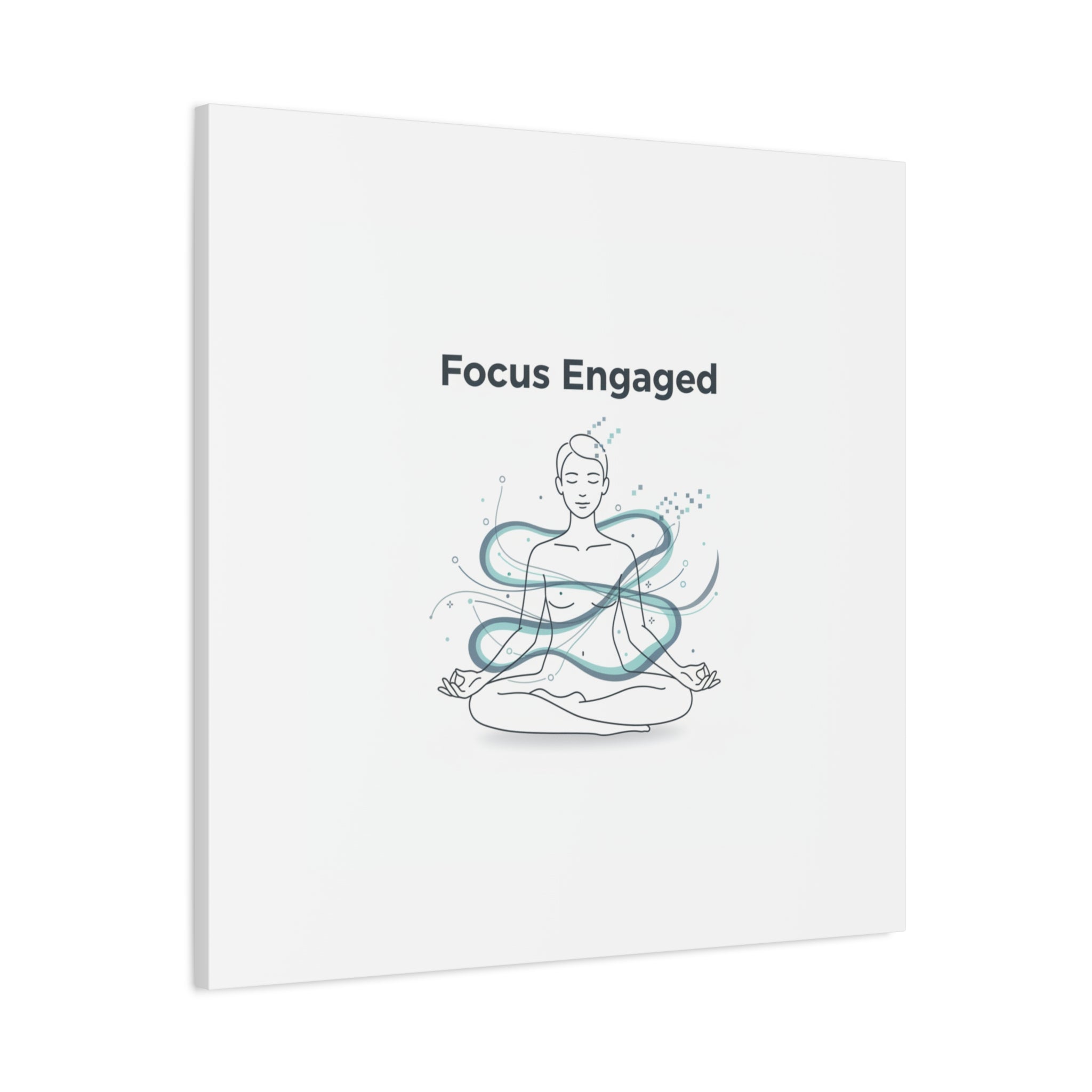 Focus Engaged Canvas, flow state poster | productivity art, ADHD merch