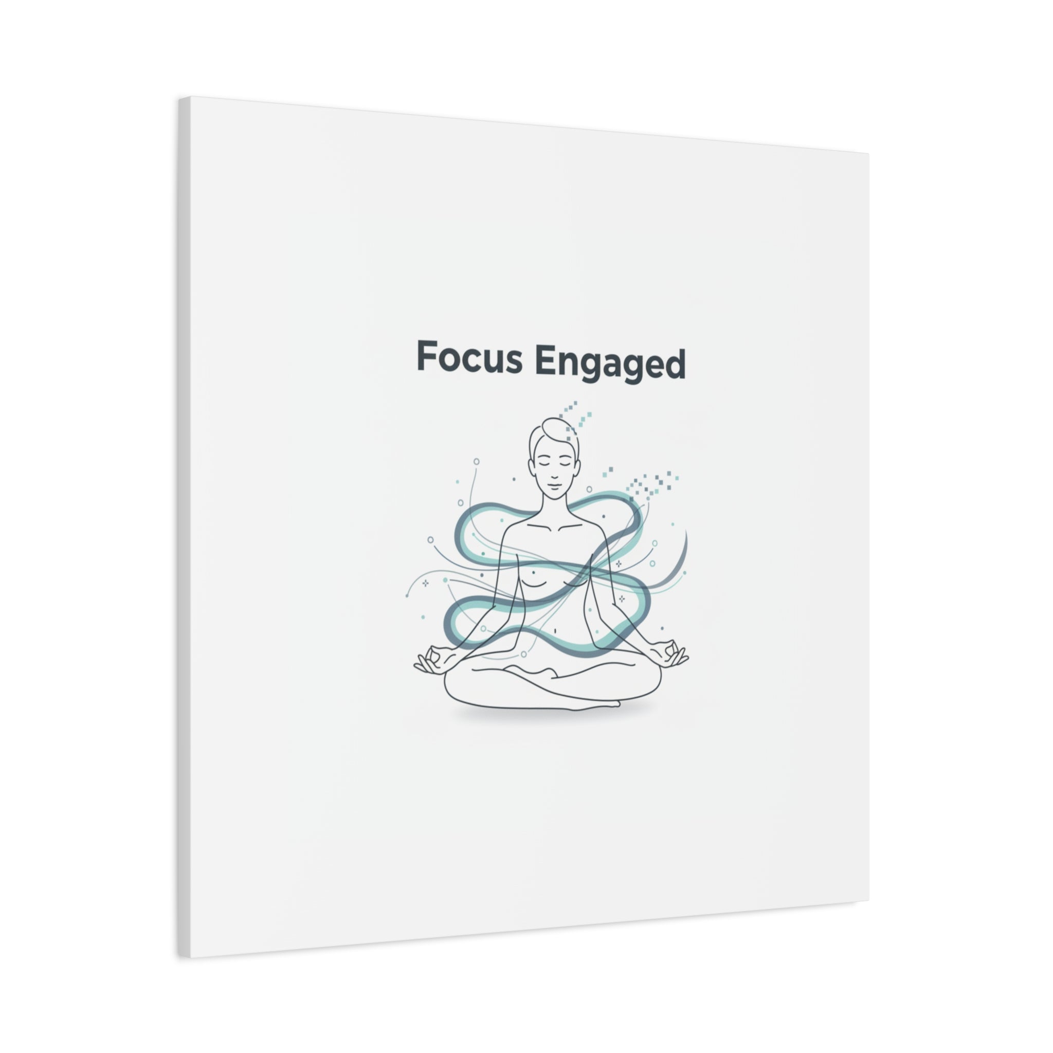 Focus Engaged Canvas, flow state poster | productivity art, ADHD merch