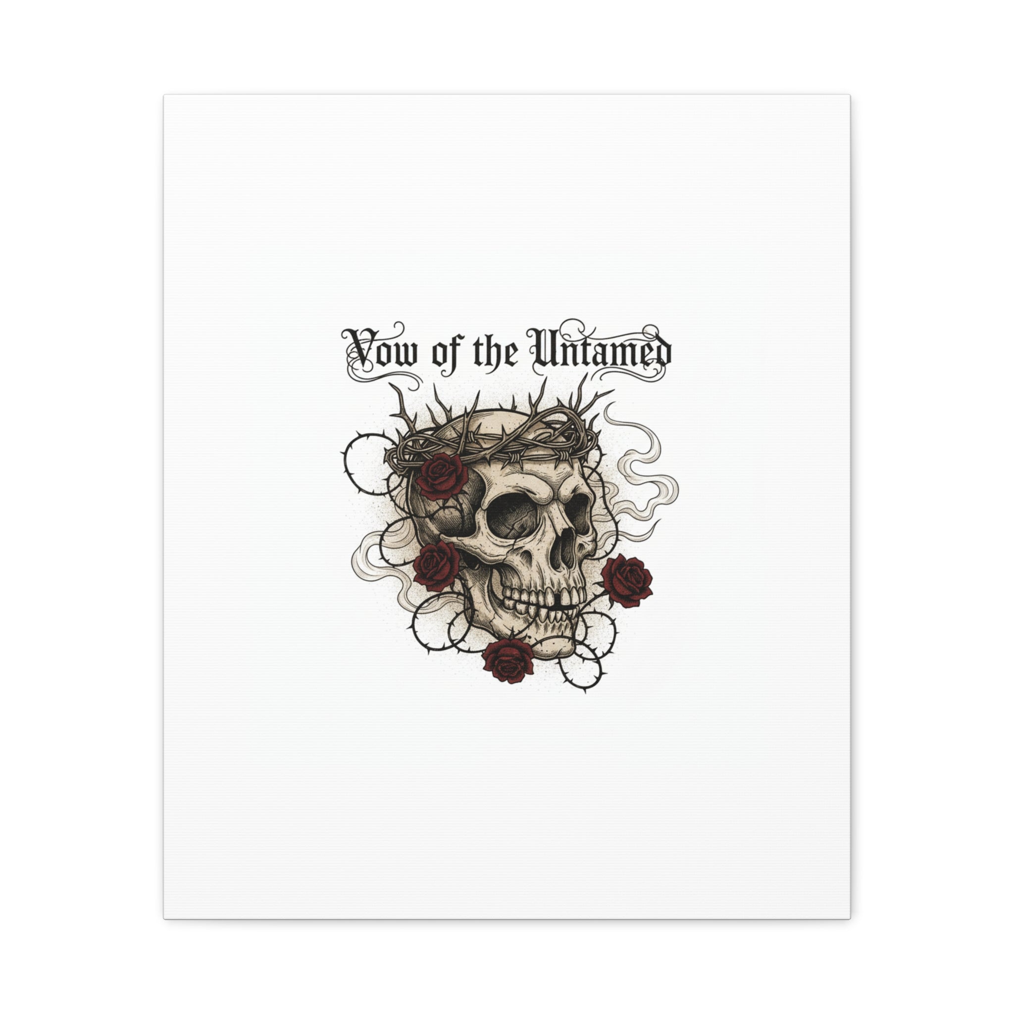 Vow of the Untamed Skull Canvas | western skull art, gothic Americana