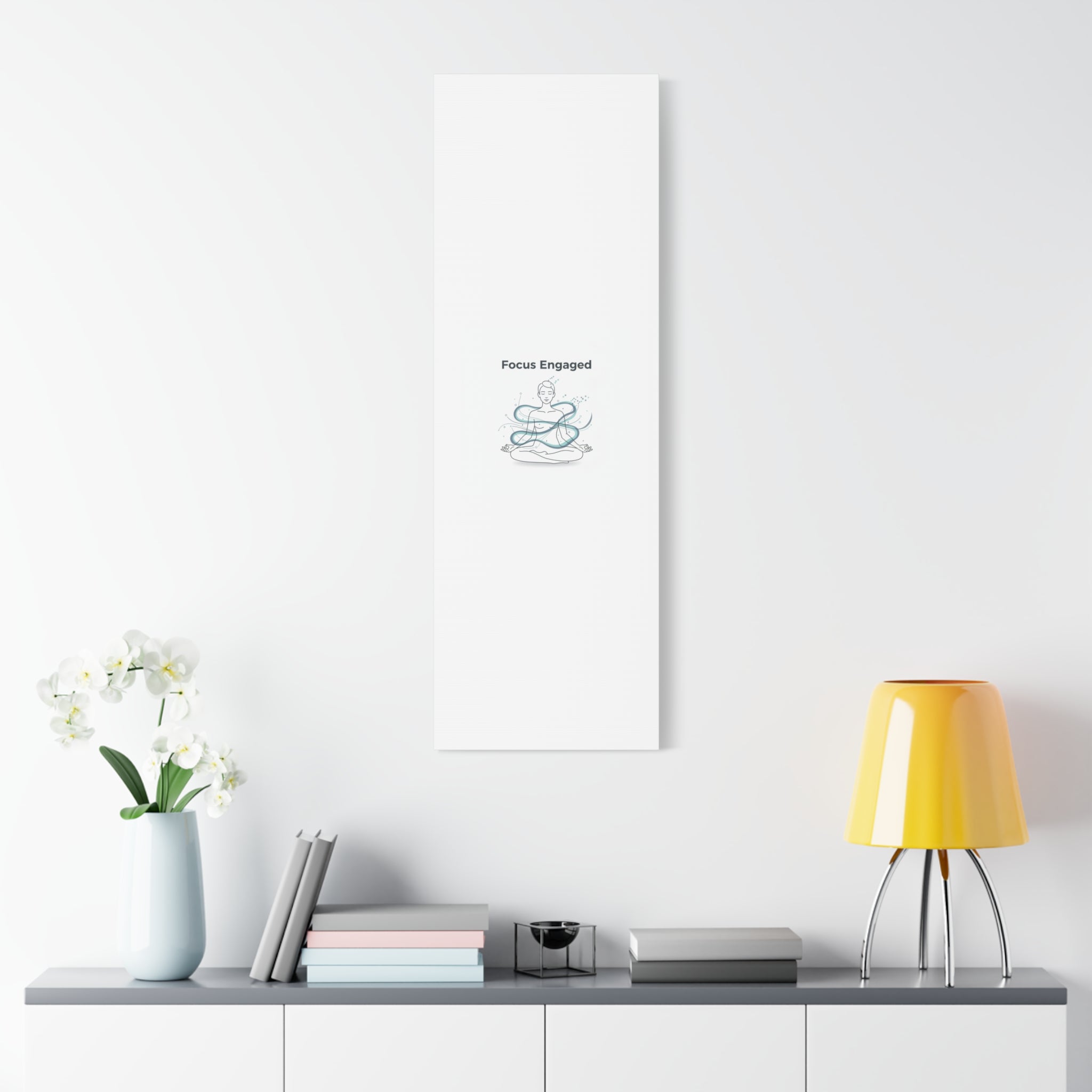 Focus Engaged Canvas, flow state poster | productivity art, ADHD merch