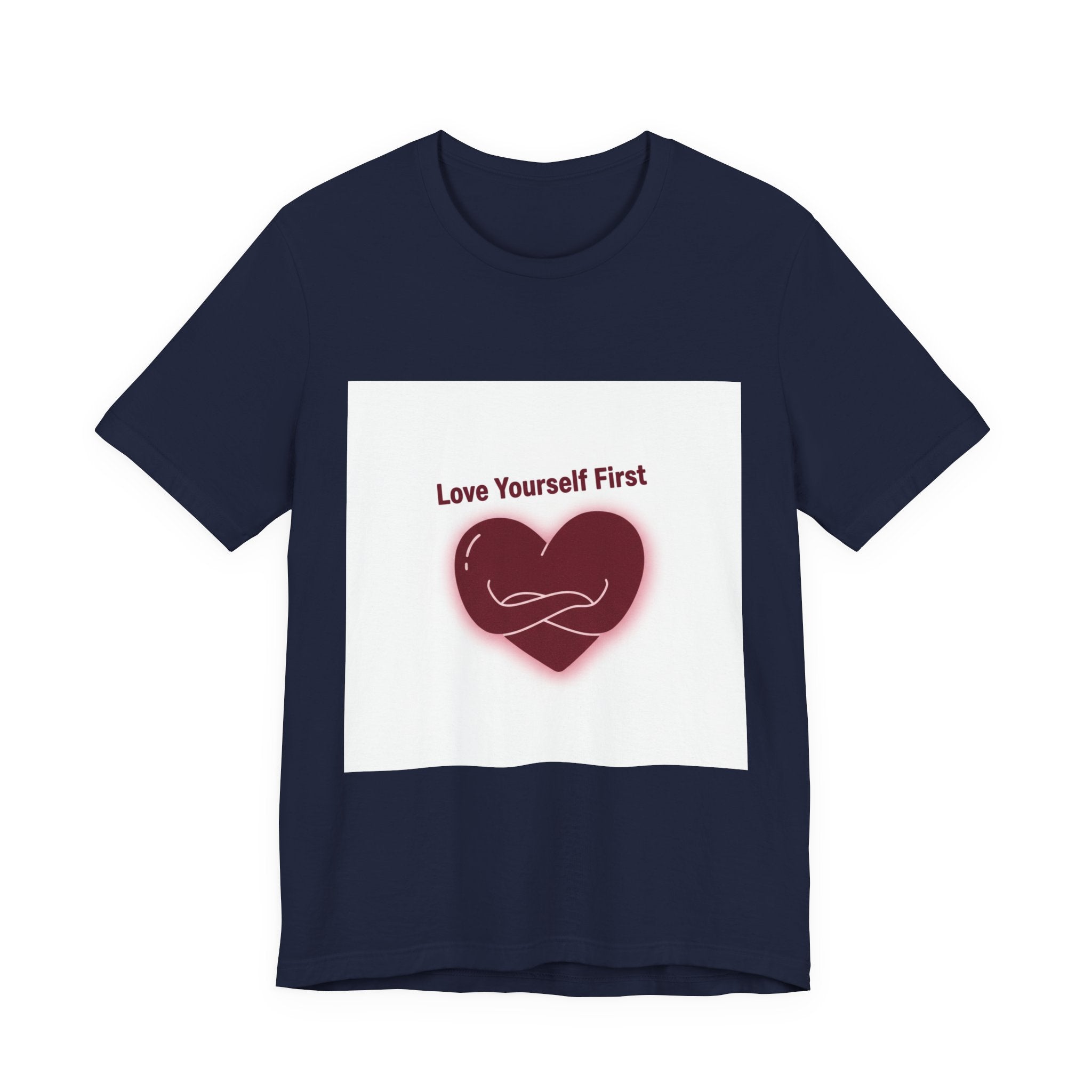 Love Yourself First Heart Tee | anti love graphic, edgy heart shirt
