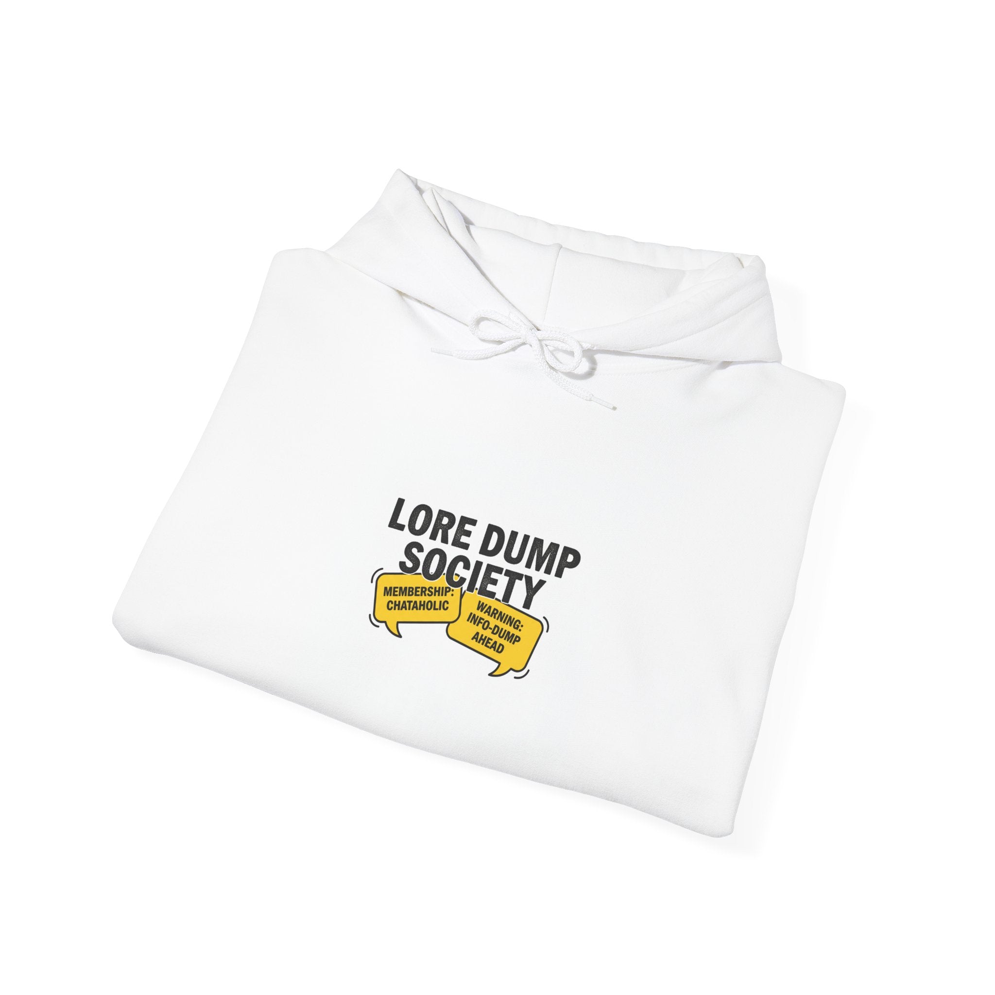 Lore Dump Society Hoodie | oversharing meme, lore club badge
