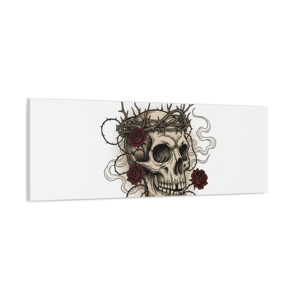 Vow of the Untamed Skull Canvas | western skull art, gothic Americana