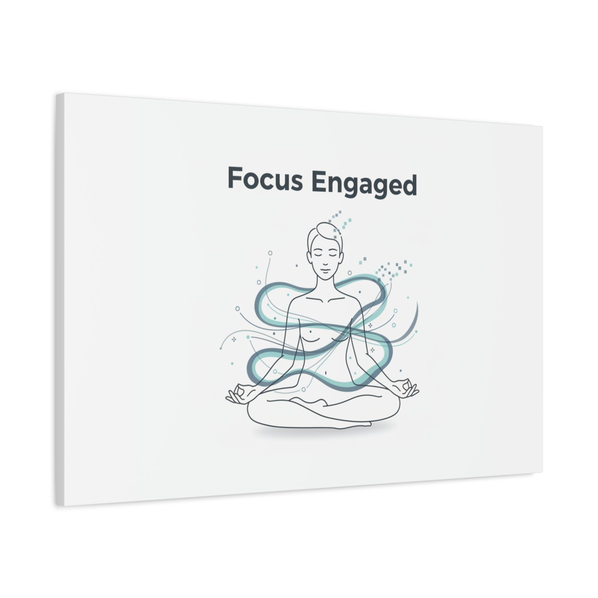 Focus Engaged Canvas, flow state poster | productivity art, ADHD merch