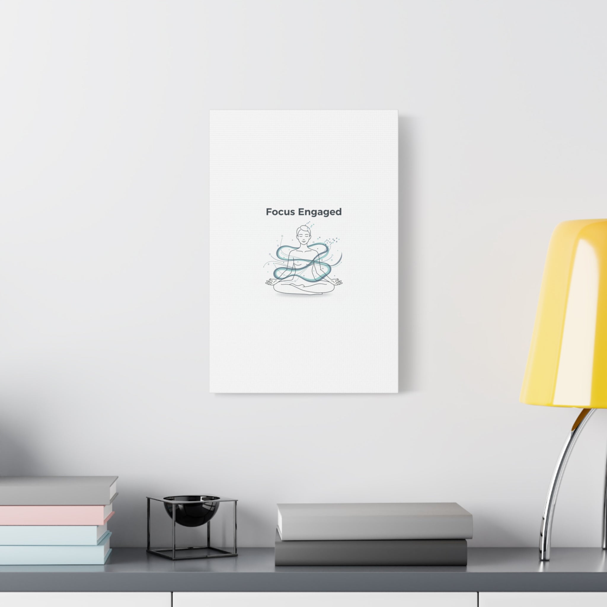 Focus Engaged Canvas, flow state poster | productivity art, ADHD merch