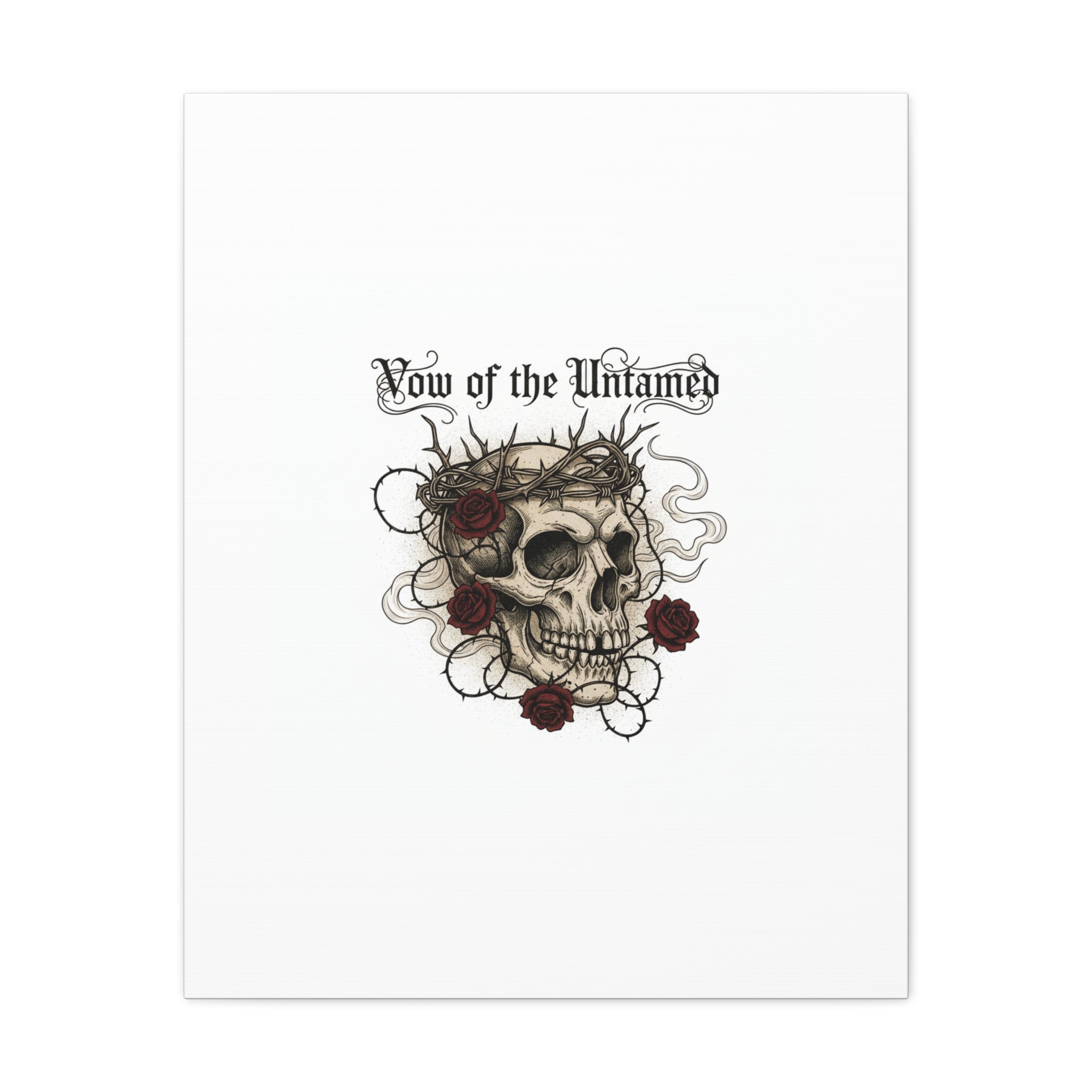 Vow of the Untamed Skull Canvas | western skull art, gothic Americana