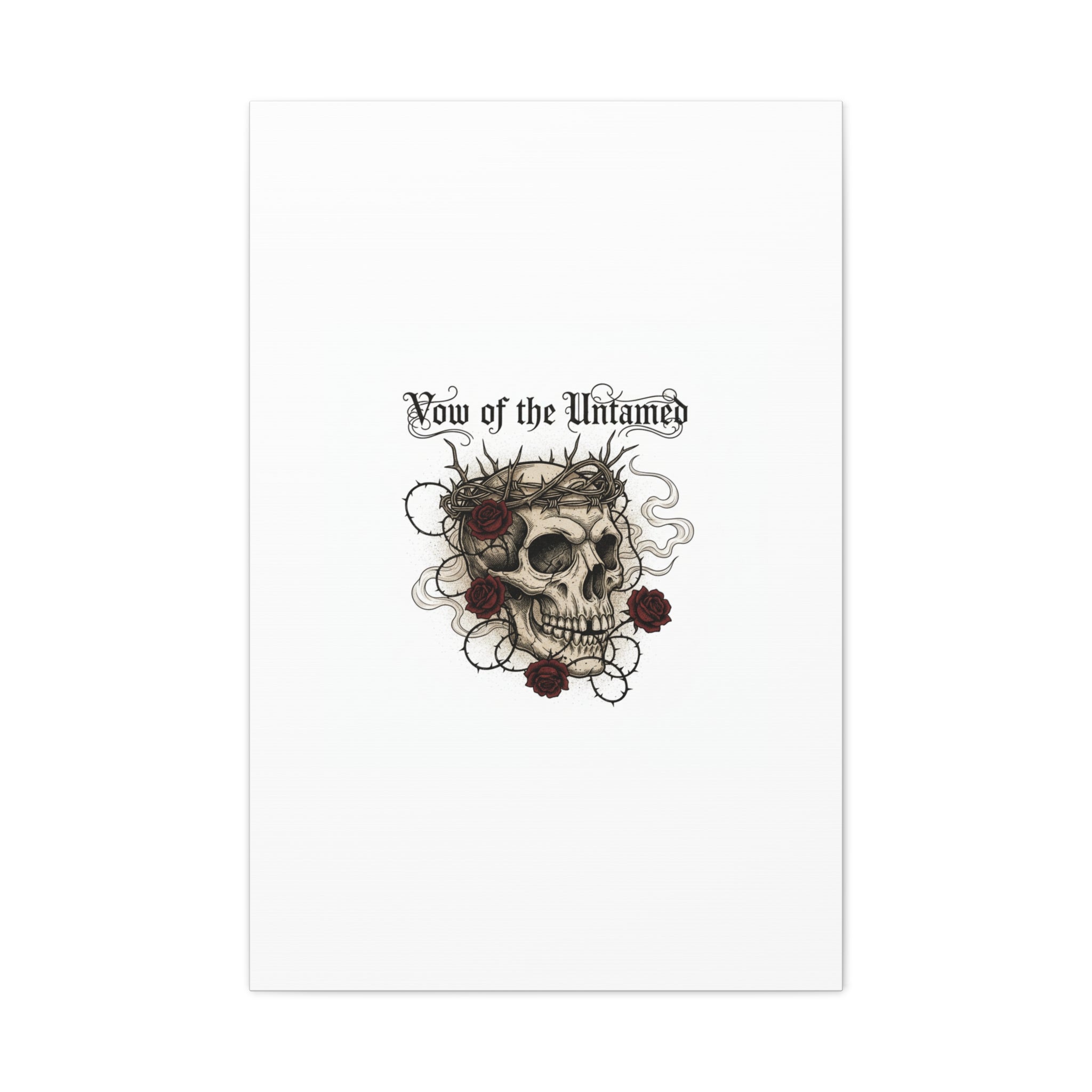 Vow of the Untamed Skull Canvas | western skull art, gothic Americana