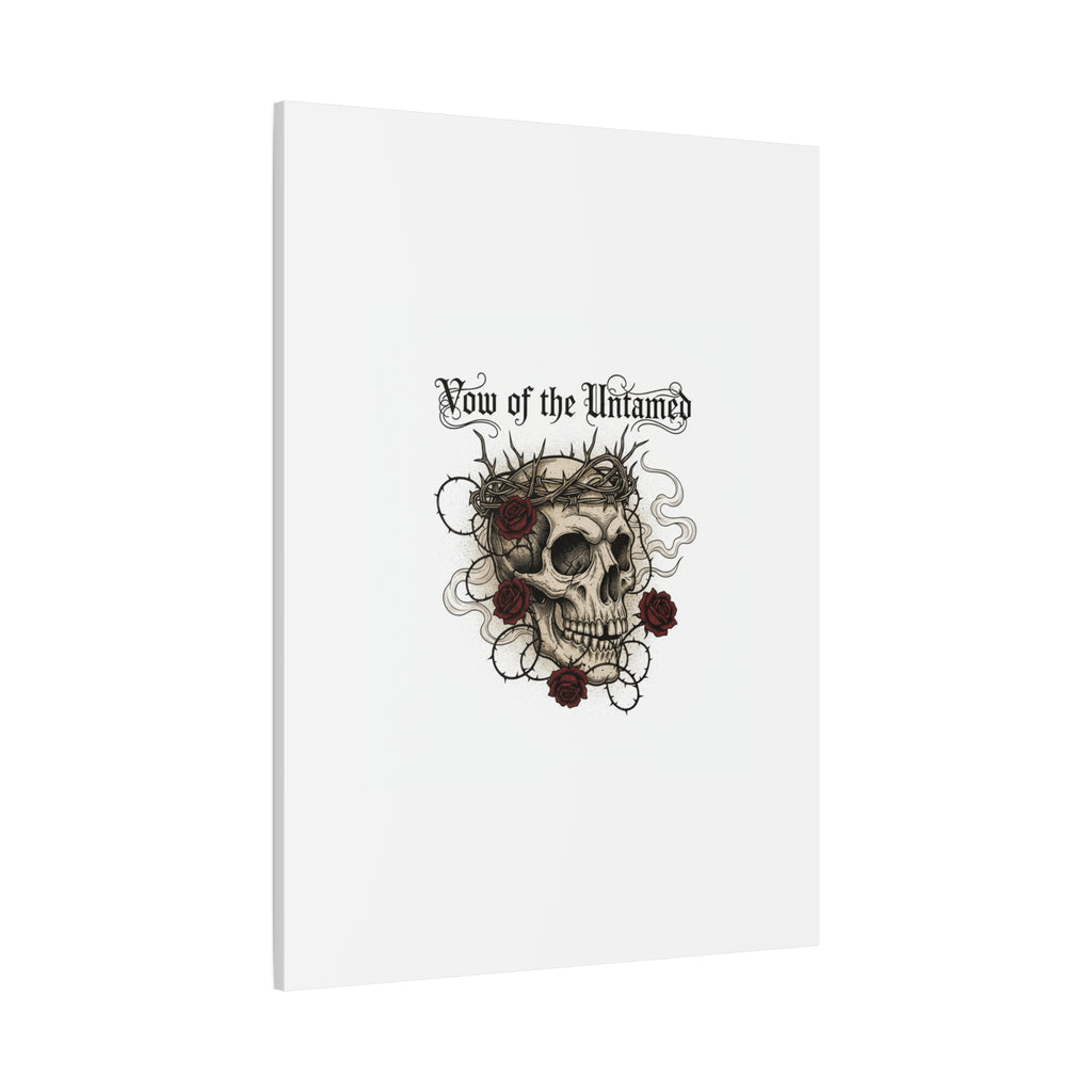 Vow of the Untamed Skull Canvas | western skull art, gothic Americana