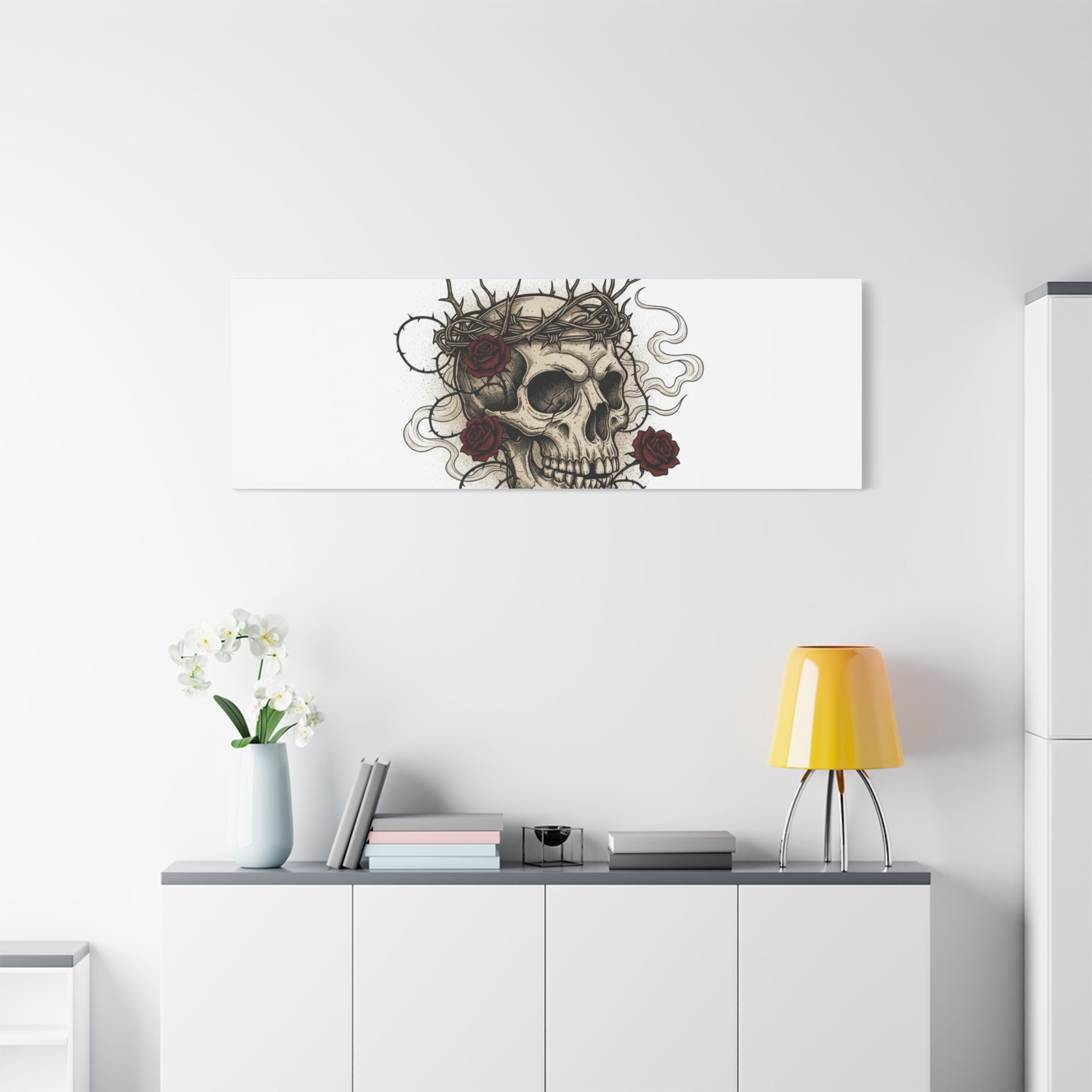 Vow of the Untamed Skull Canvas | western skull art, gothic Americana
