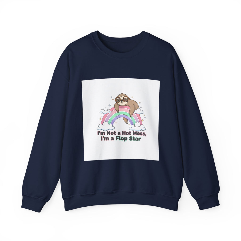 Flop Star Sloth Sweatshirt | flop era apparel, burnout humor