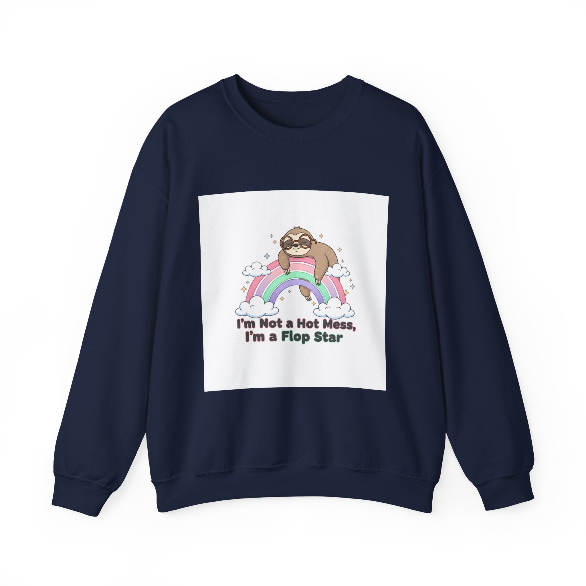 Flop Star Sloth Sweatshirt | flop era apparel, burnout humor