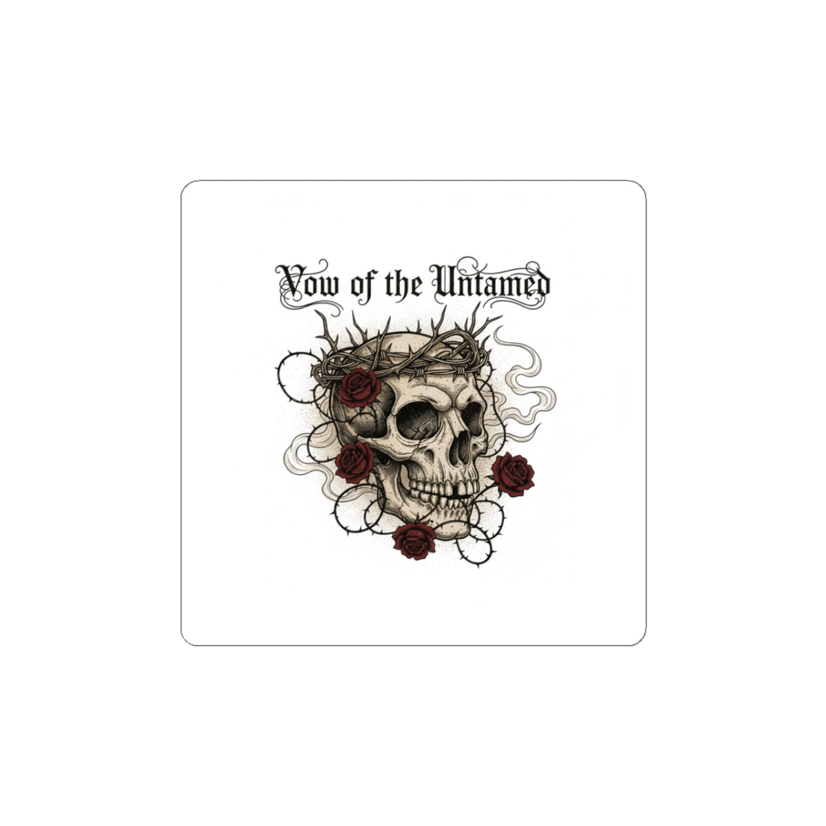 Western Skull & Roses Kiss-Cut Stickers | Western-Gothic, Gothic Americana