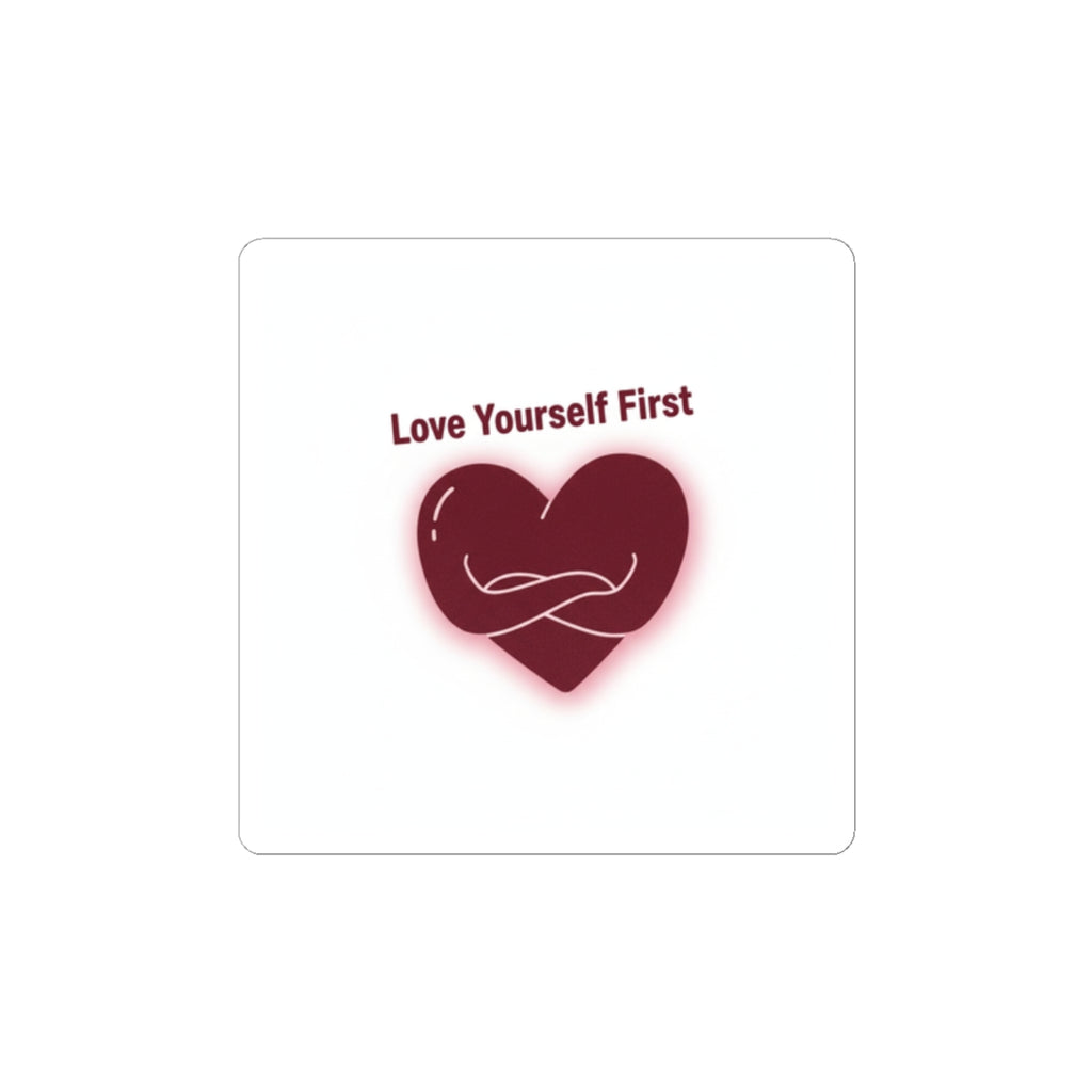 Love Yourself First Sticker | anti love, edgy heart decal