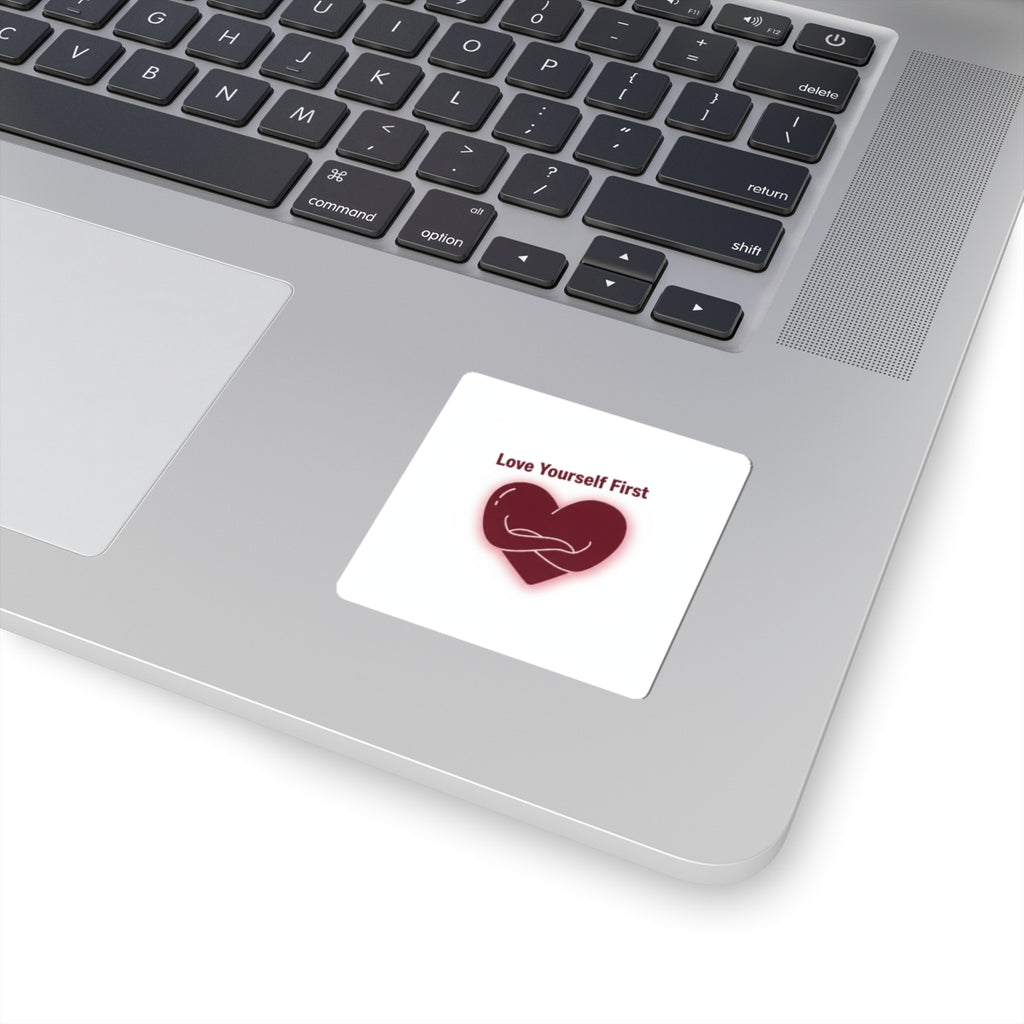 Love Yourself First Sticker | anti love, edgy heart decal
