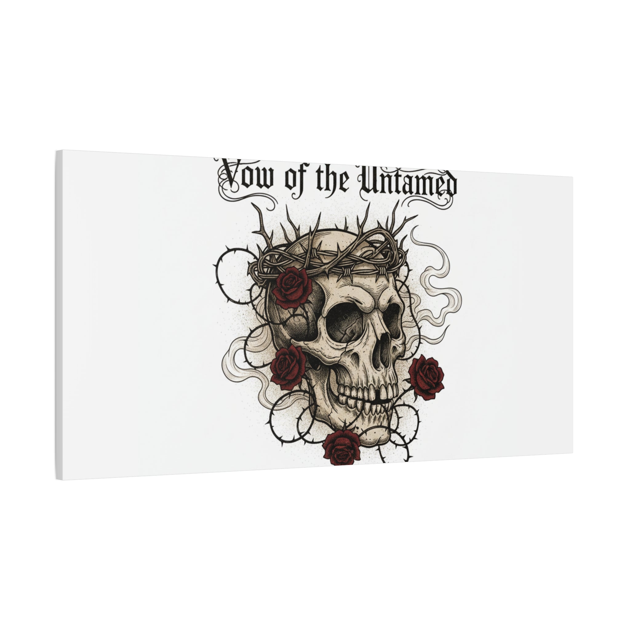 Vow of the Untamed Skull Canvas | western skull art, gothic Americana