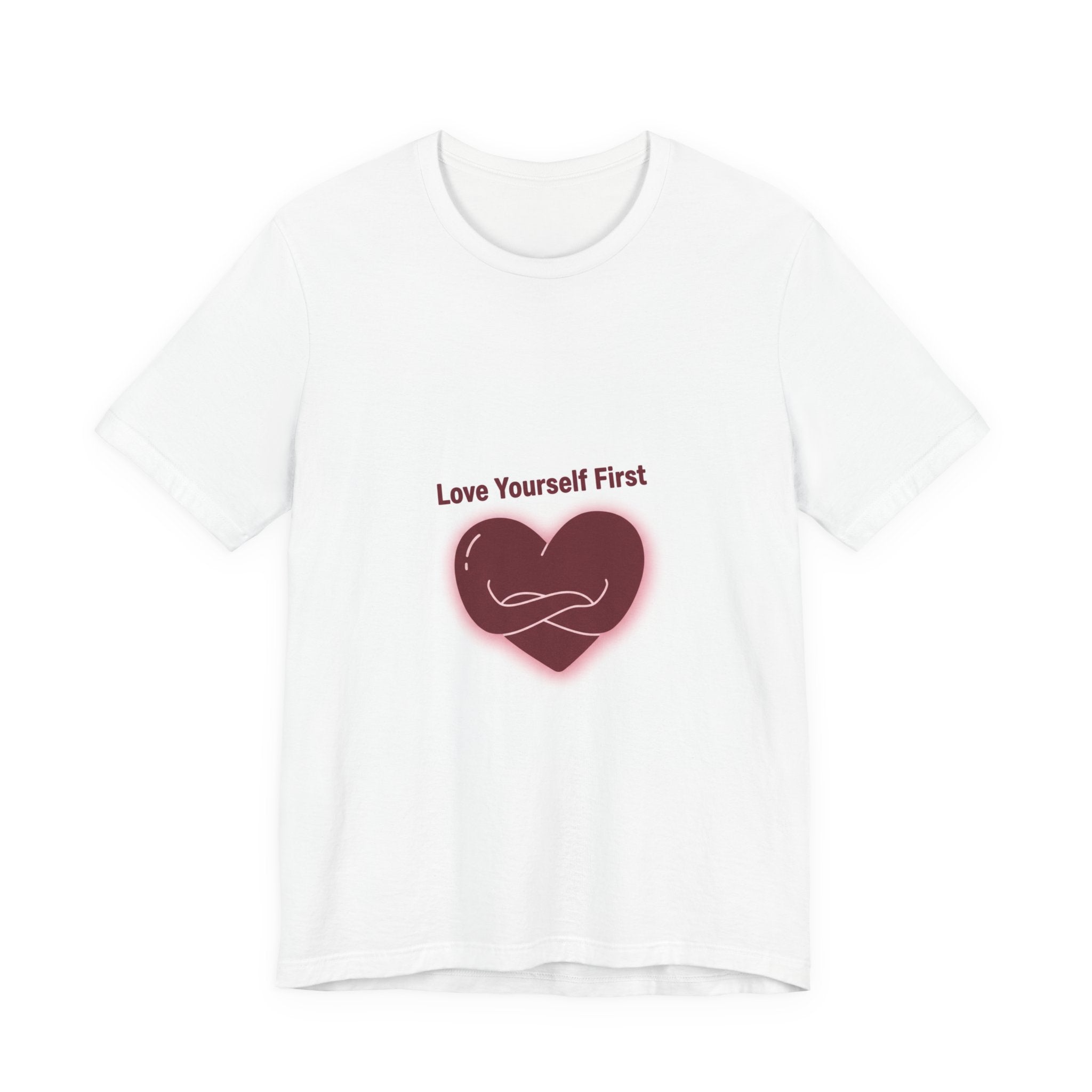 Love Yourself First Heart Tee | anti love graphic, edgy heart shirt