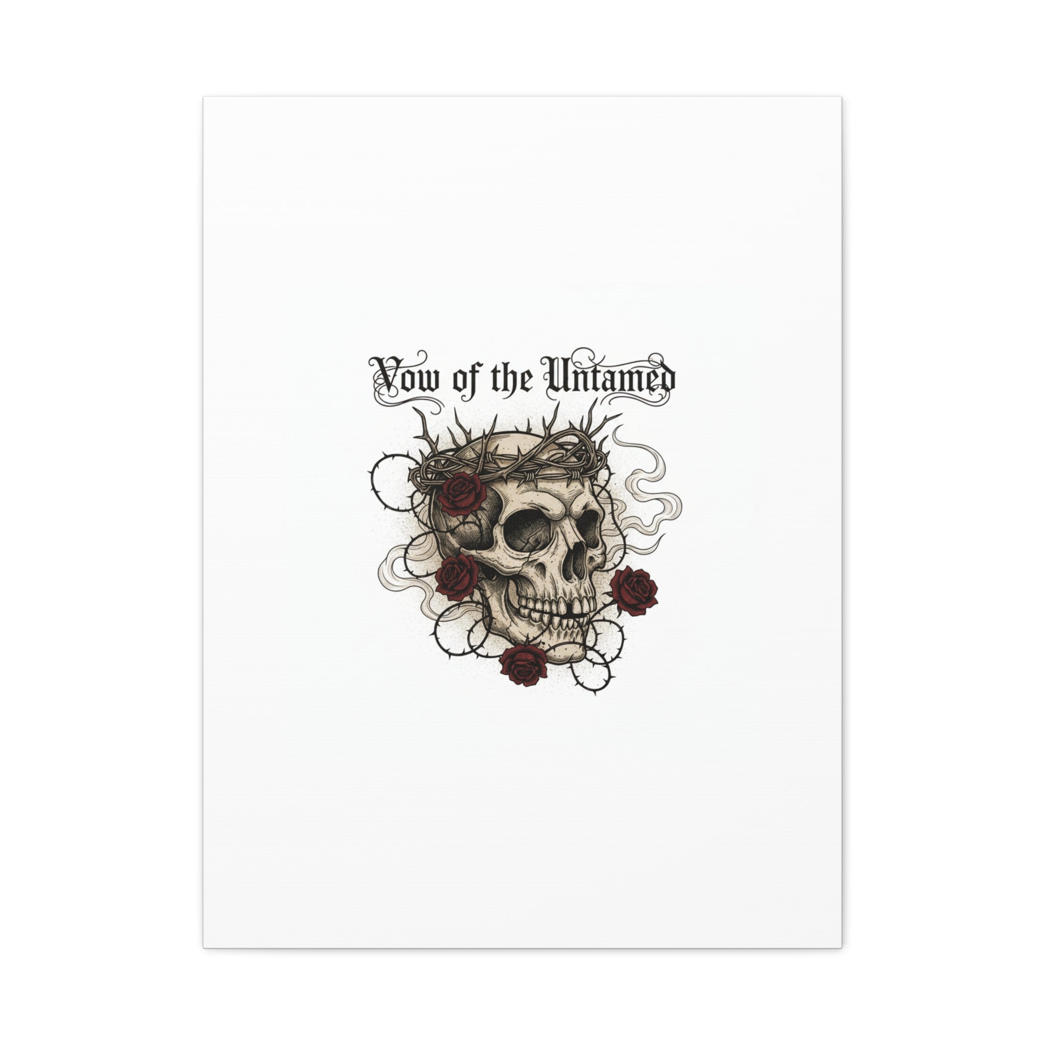 Vow of the Untamed Skull Canvas | western skull art, gothic Americana