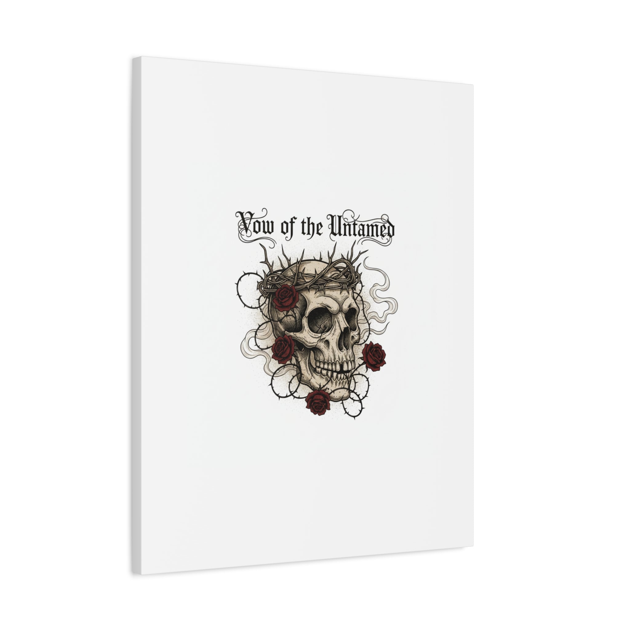 Vow of the Untamed Skull Canvas | western skull art, gothic Americana