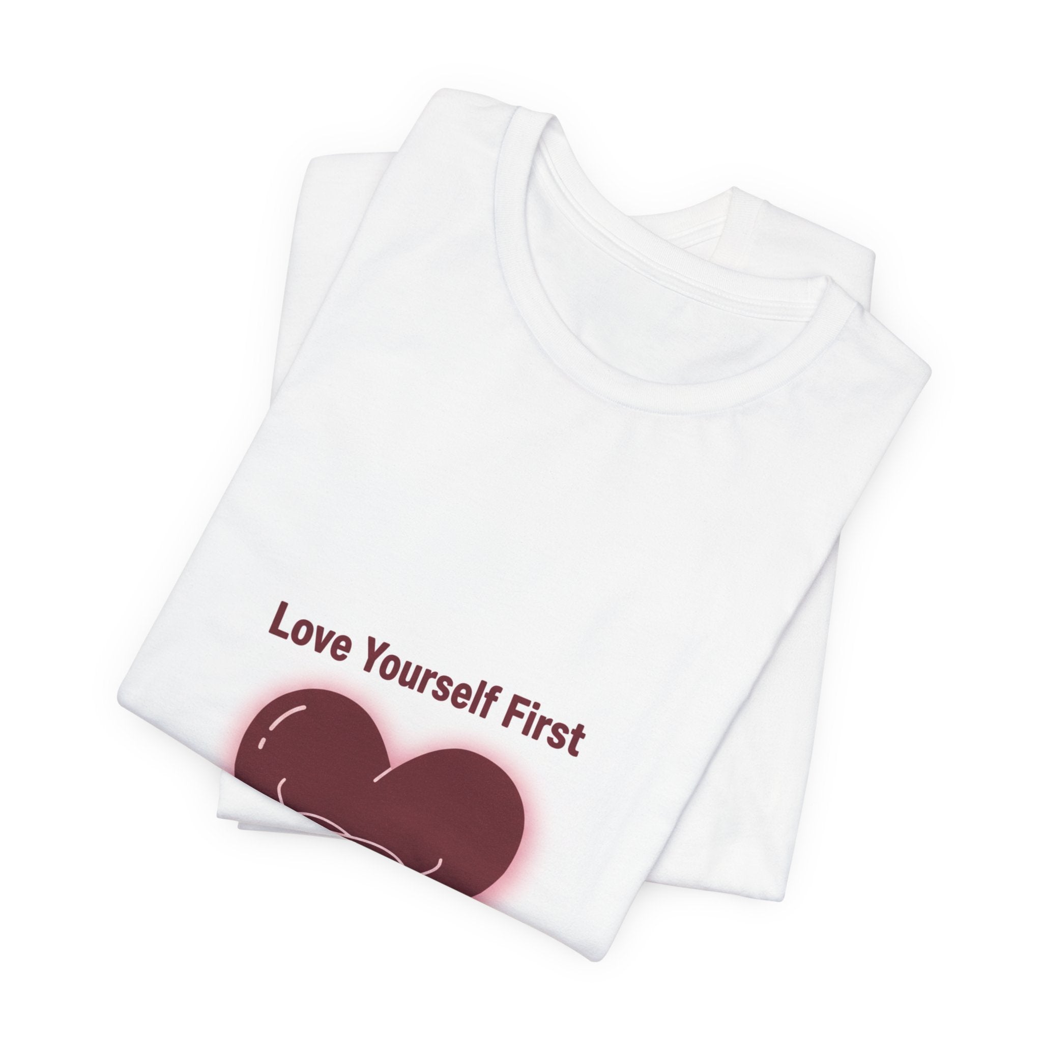 Love Yourself First Heart Tee | anti love graphic, edgy heart shirt