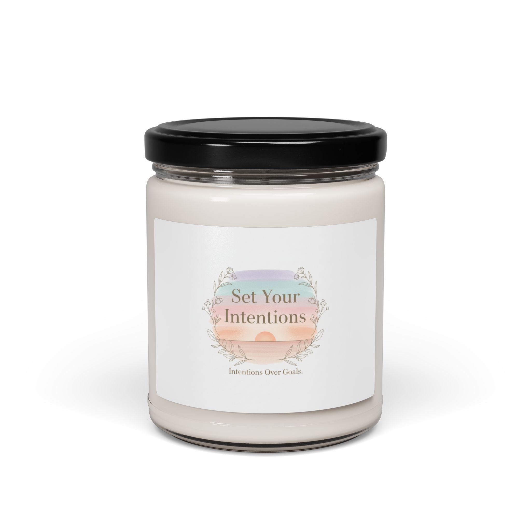 Set Your Intentions Soy Candle, Intentions Over Goals, Mindful Wellness Candle