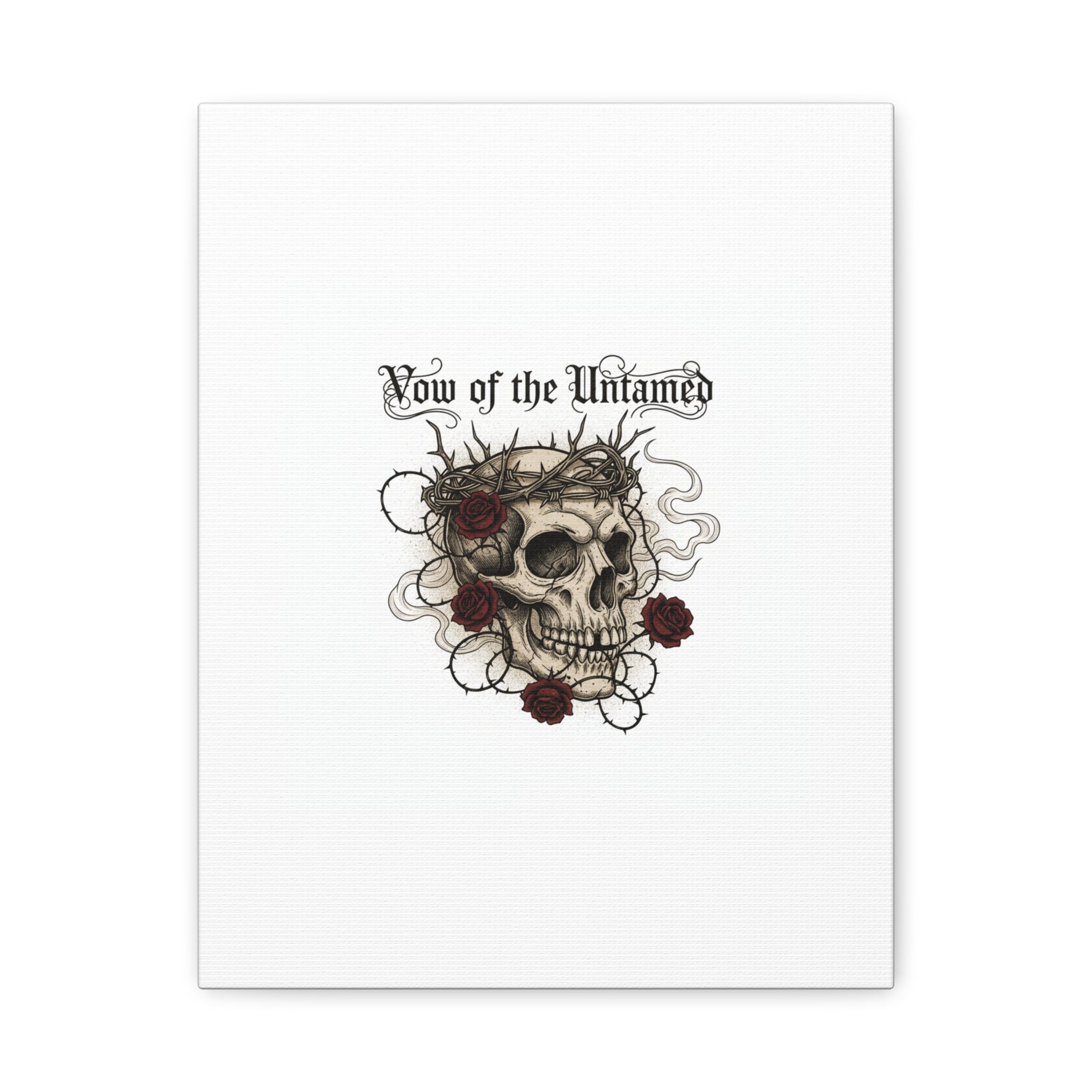 Vow of the Untamed Skull Canvas | western skull art, gothic Americana