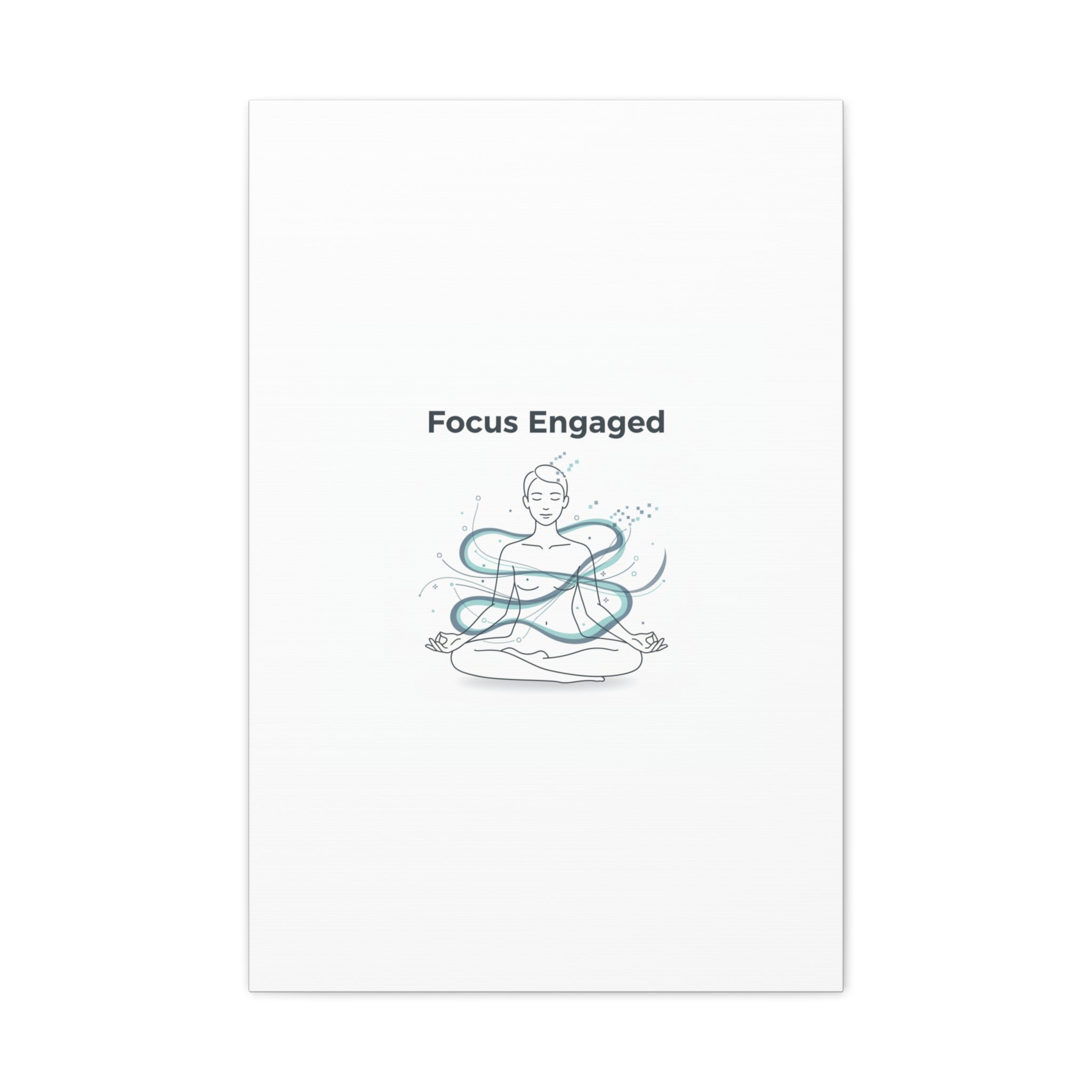 Focus Engaged Canvas, flow state poster | productivity art, ADHD merch