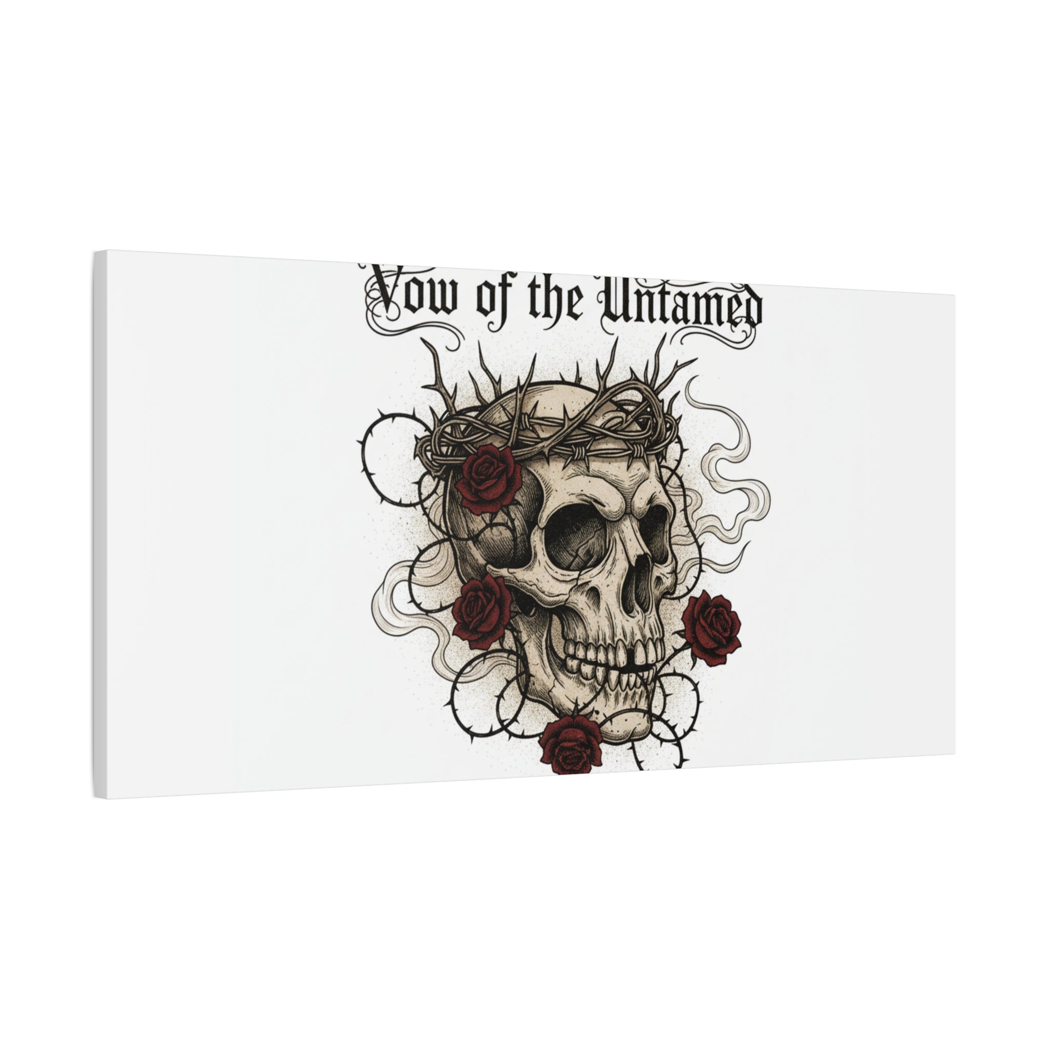 Vow of the Untamed Skull Canvas | western skull art, gothic Americana
