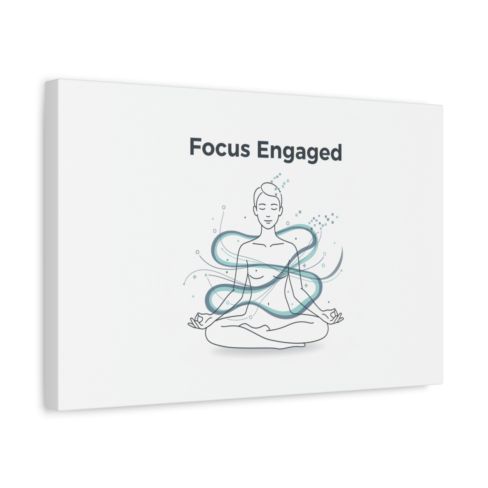 Focus Engaged Canvas, flow state poster | productivity art, ADHD merch