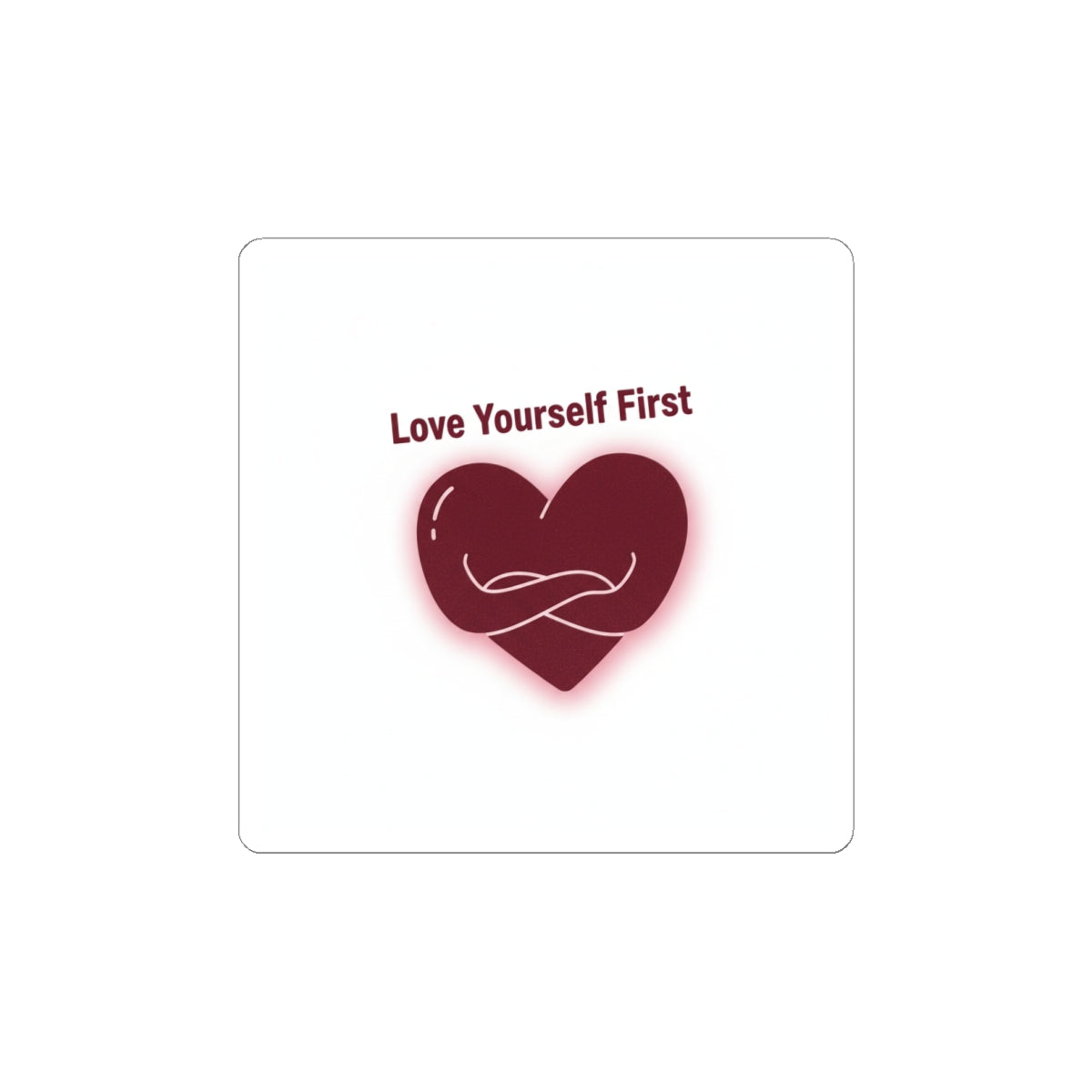 Love Yourself First Sticker | anti love, edgy heart decal