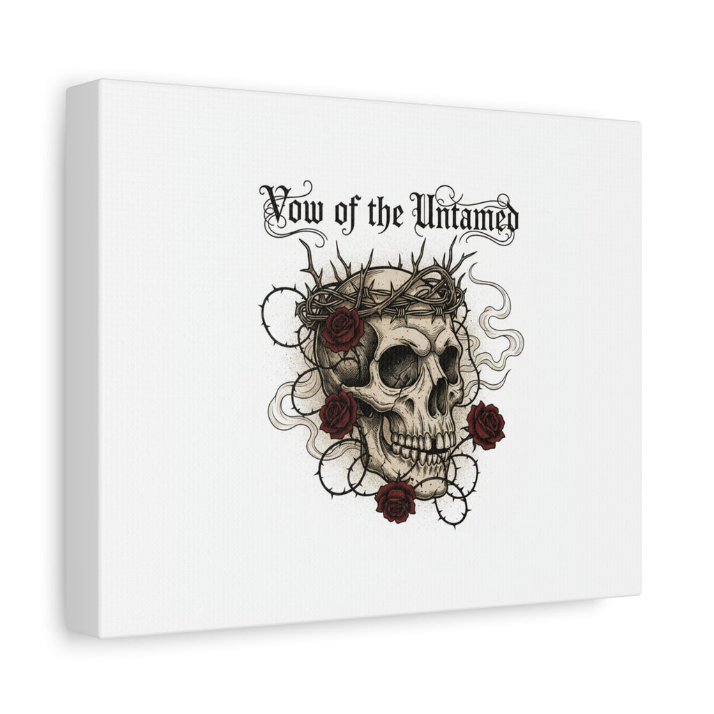 Vow of the Untamed Skull Canvas | western skull art, gothic Americana
