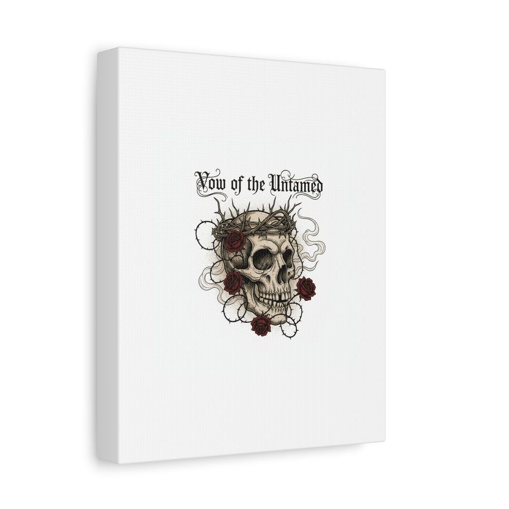 Vow of the Untamed Skull Canvas | western skull art, gothic Americana