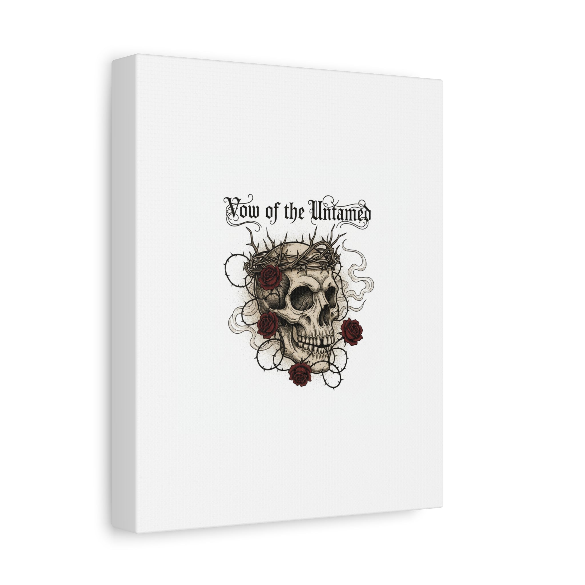 Vow of the Untamed Skull Canvas | western skull art, gothic Americana
