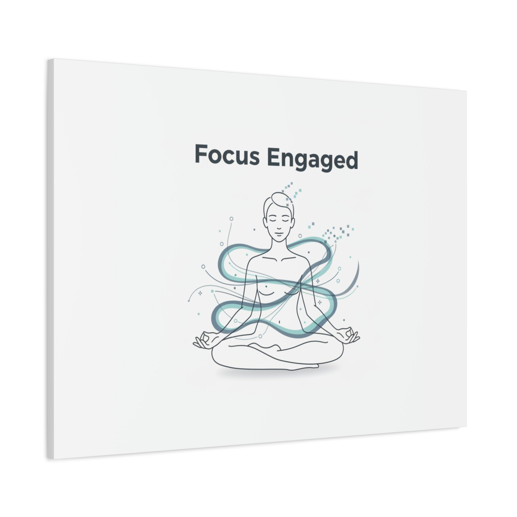 Focus Engaged Canvas, flow state poster | productivity art, ADHD merch