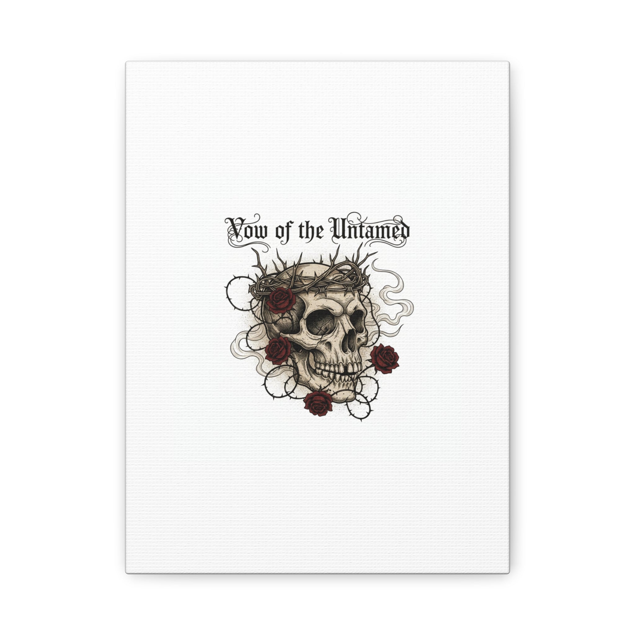 Vow of the Untamed Skull Canvas | western skull art, gothic Americana