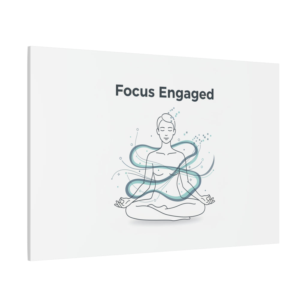 Focus Engaged Canvas, flow state poster | productivity art, ADHD merch