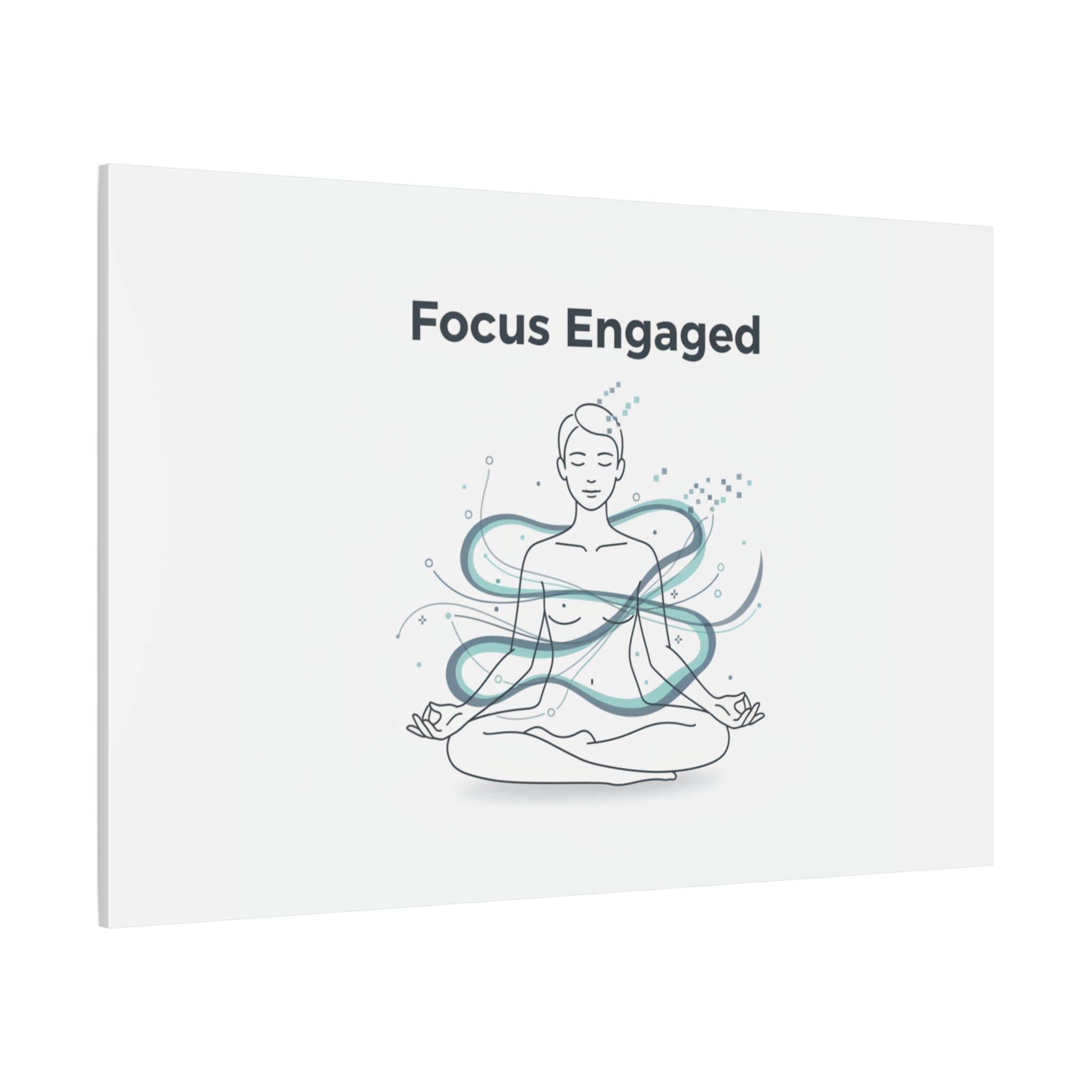Focus Engaged Canvas, flow state poster | productivity art, ADHD merch