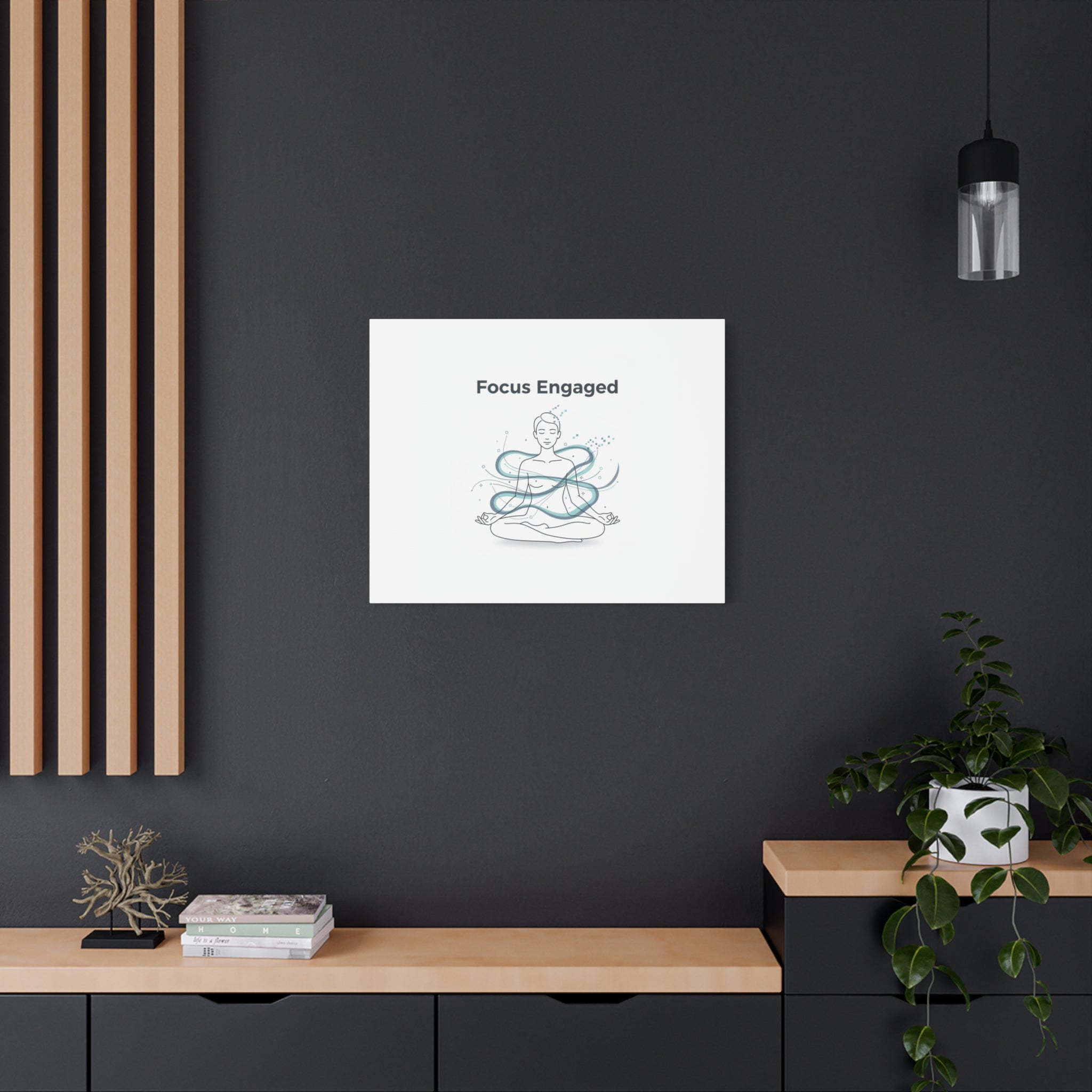 Focus Engaged Canvas, flow state poster | productivity art, ADHD merch