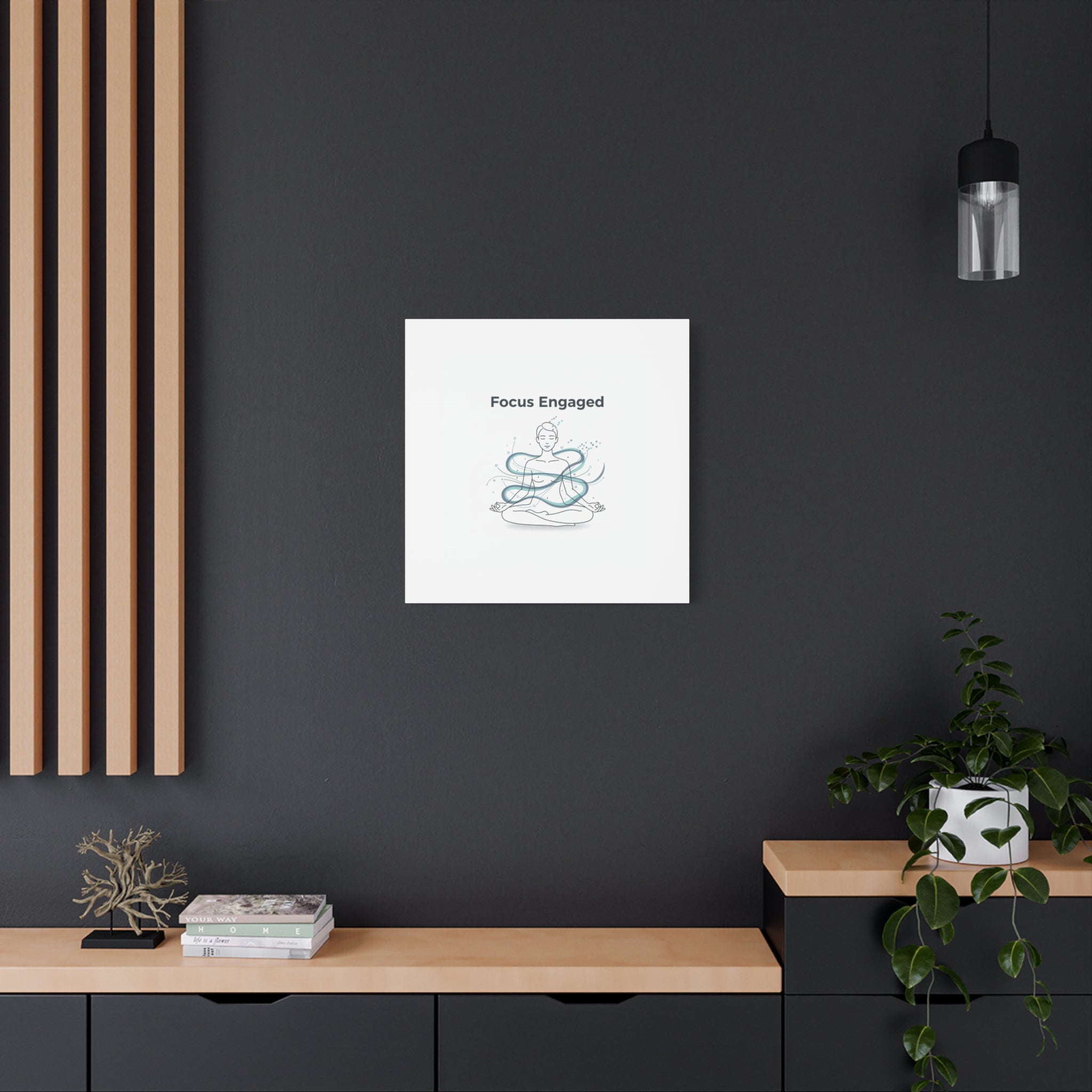 Focus Engaged Canvas, flow state poster | productivity art, ADHD merch