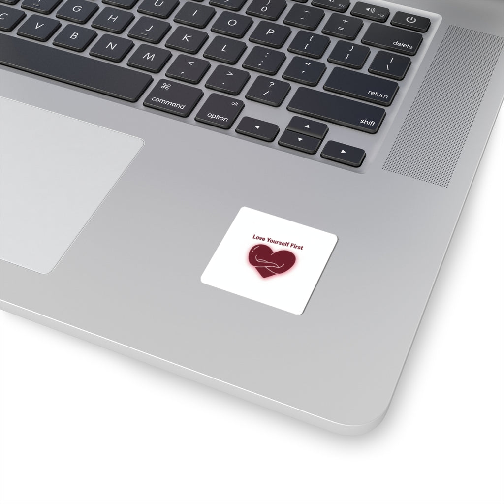 Love Yourself First Sticker | anti love, edgy heart decal